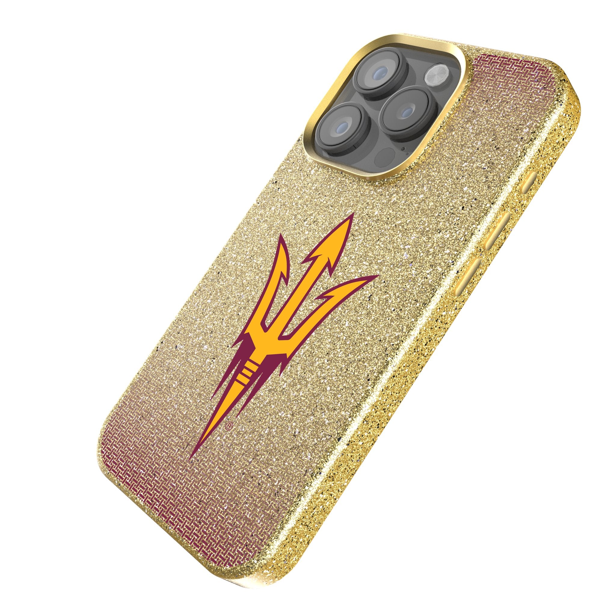 Arizona State University Sun Devils Rhinestone Bling Phone Case for iPhone 14 13 12 11 Pro Max XR - Sparkling Glitter Luxury Designer Cover for Women Girls - Perfect for Game Day, School Spirit & Fan Accessories