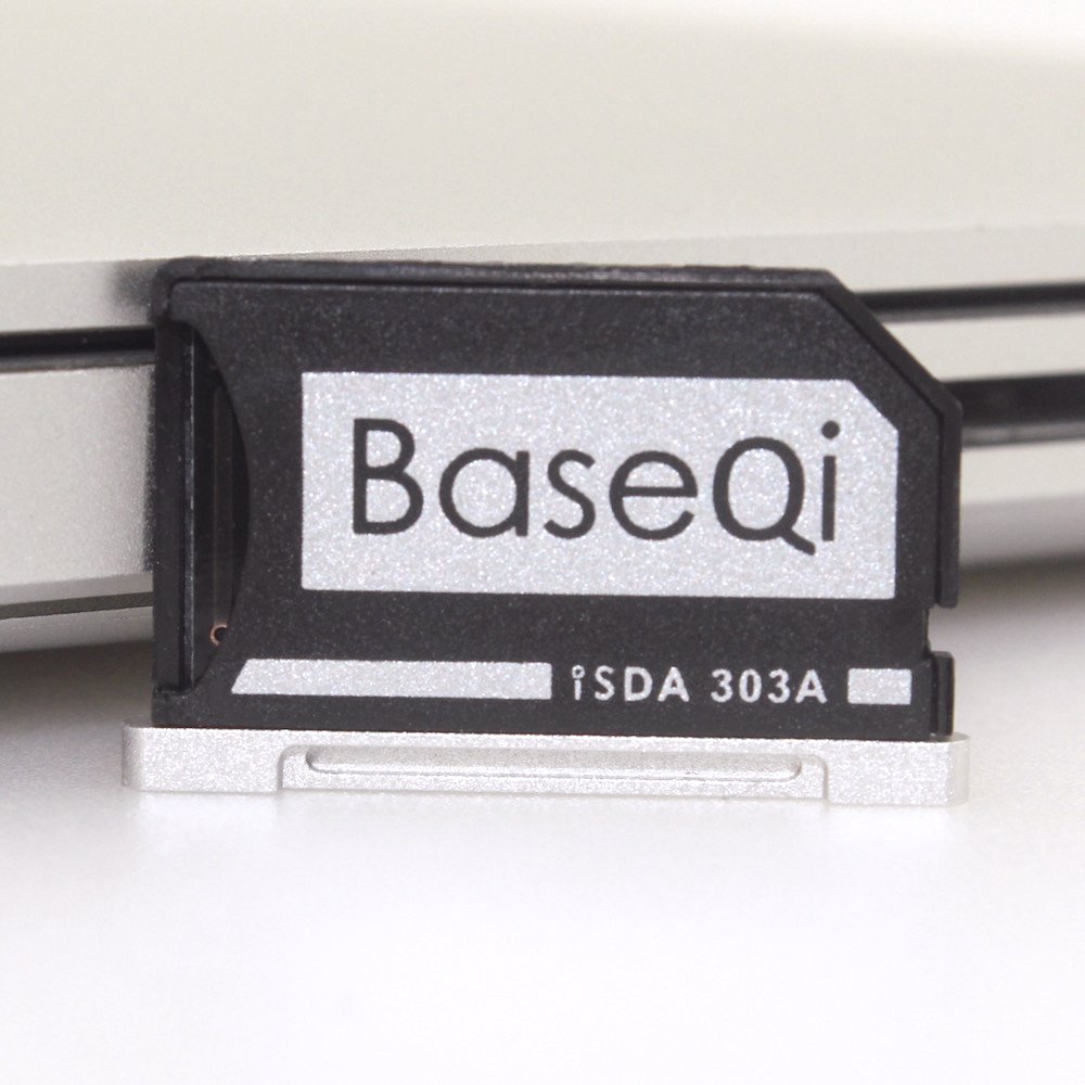 BaseQi Aluminum microSD Card Reader Adapter for MacBook Pro Retina 13