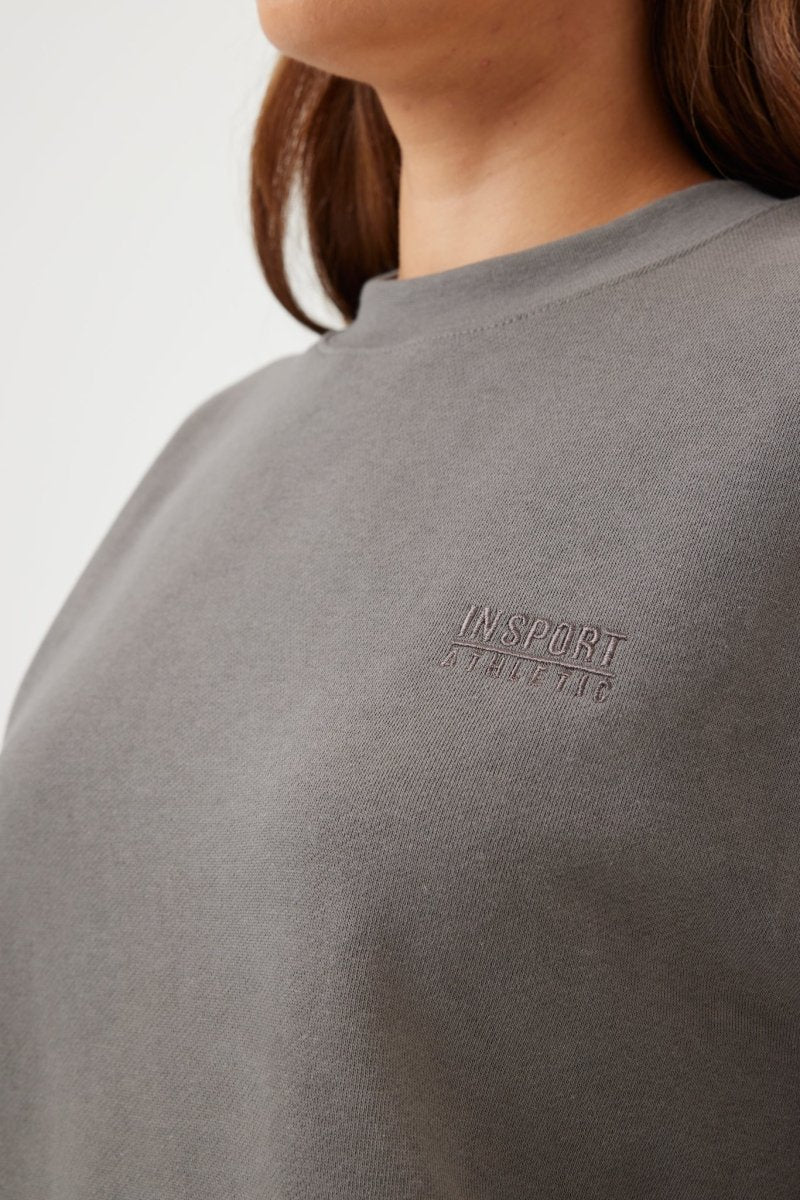 INSPORT Unisex Alaska Slate Crew Sweatshirt - Cozy Fleece Pullover for Men & Women - Perfect for Casual Wear, Outdoor Activities, and Layering in Cold Weather