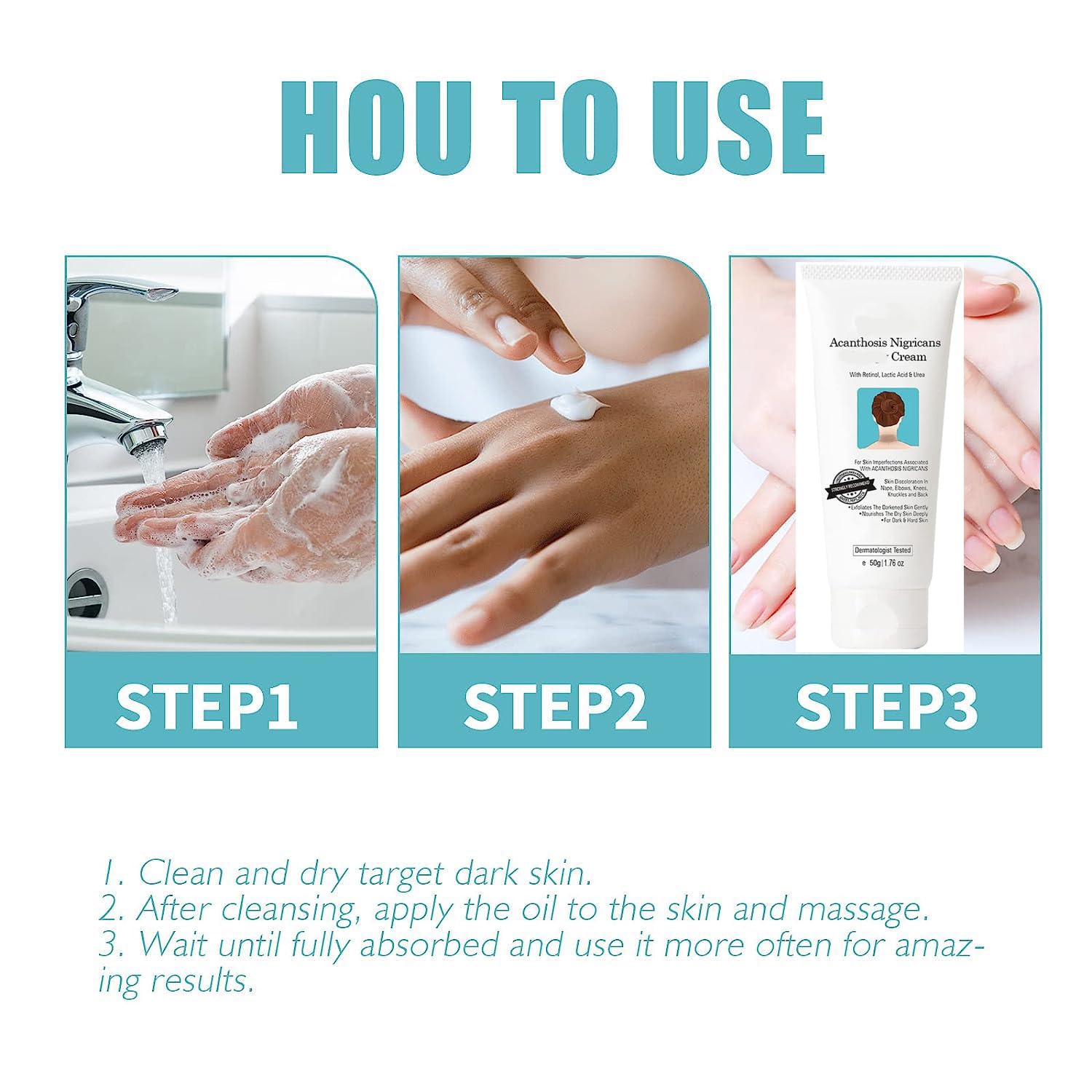 **Acanthosis Nigricans Treatment Cream - Nigrifree Repair & Hydrating Moisturizer for Dark Skin Patches (50g x 2) - Ideal for Neck, Armpits & Body Care**