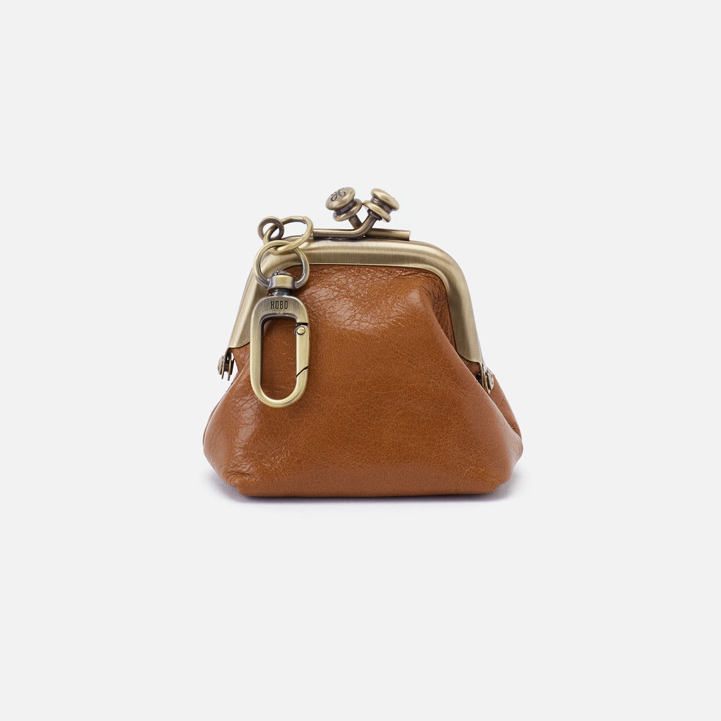 Polished Leather Run Frame Pouch in Truffle - Stylish Crossbody Bag for Running, Travel & Everyday Use