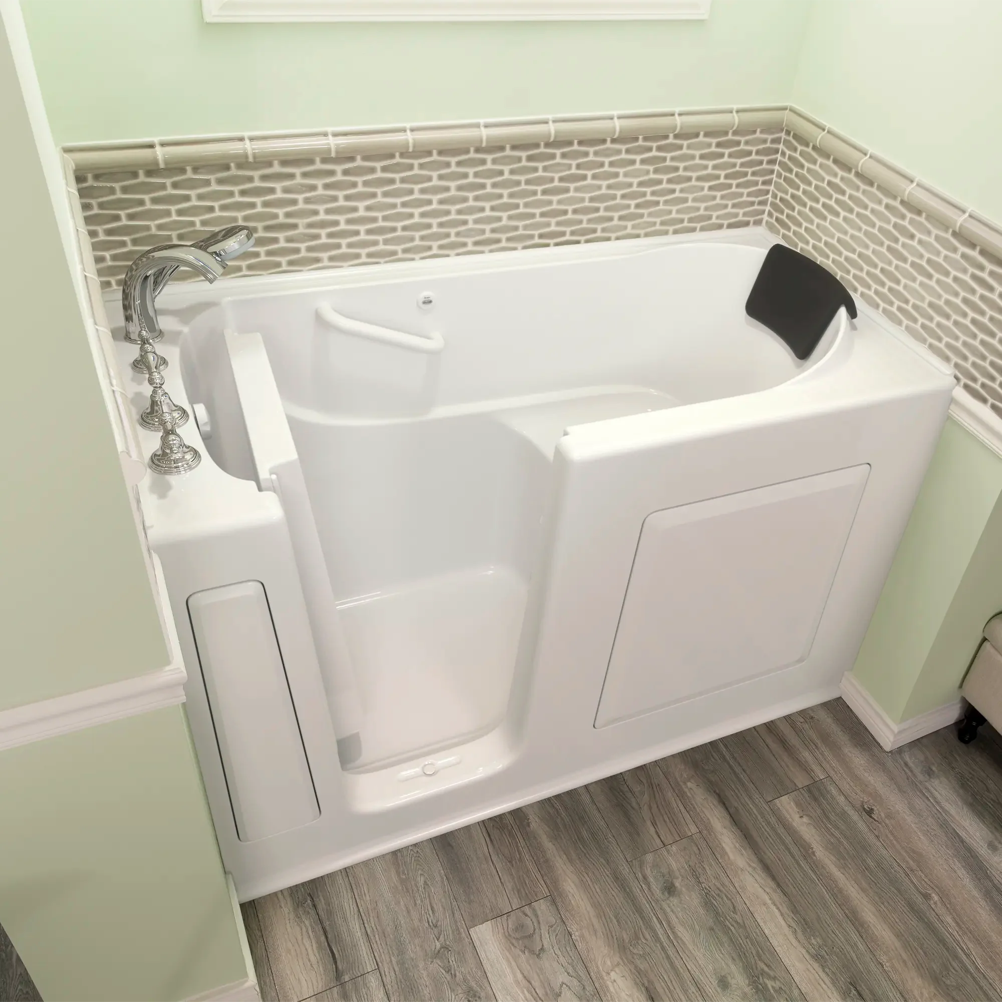 Premium Gelcoat 30 x 60 Inch Walk-in Bathtub with Soaker System - Left Hand Drain - Ideal for Elderly & Mobility Assistance, Spa-Like Relaxation at Home