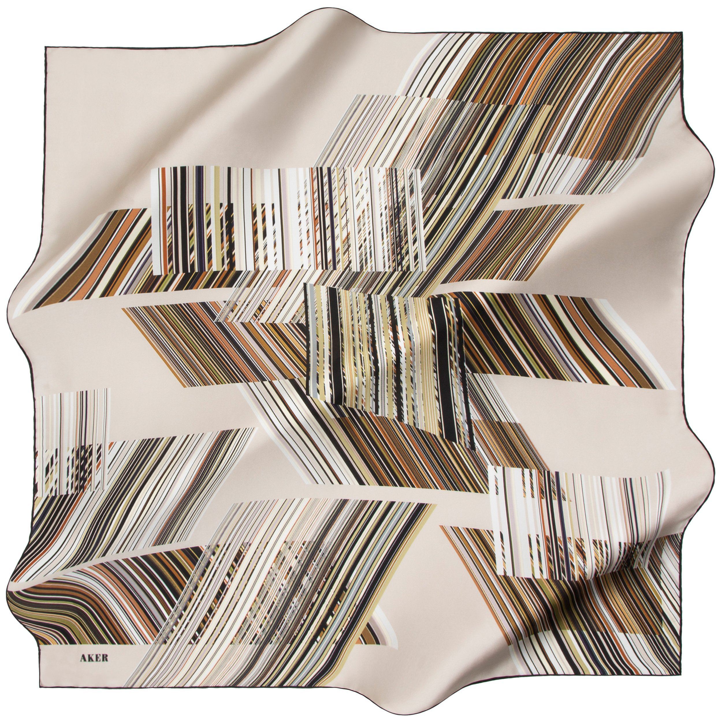 Aker Fashion & Style No. 12 Silk Scarf - Elegant Womens Accessory for Office, Party & Travel
