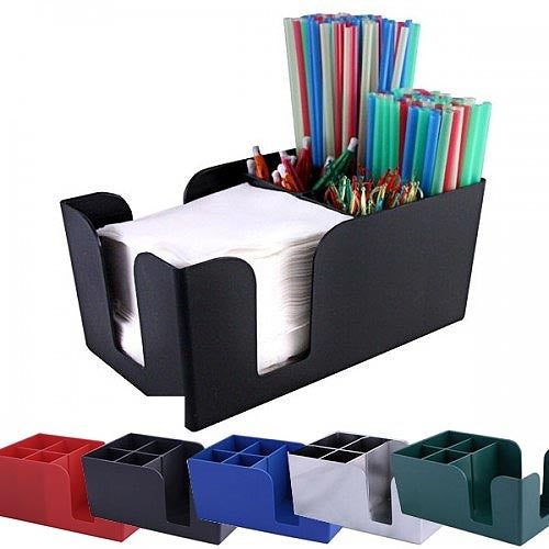 5-Compartment Bar Caddy with Multiple Color Options - Perfect for Home Bars, Parties & Kitchen Organization