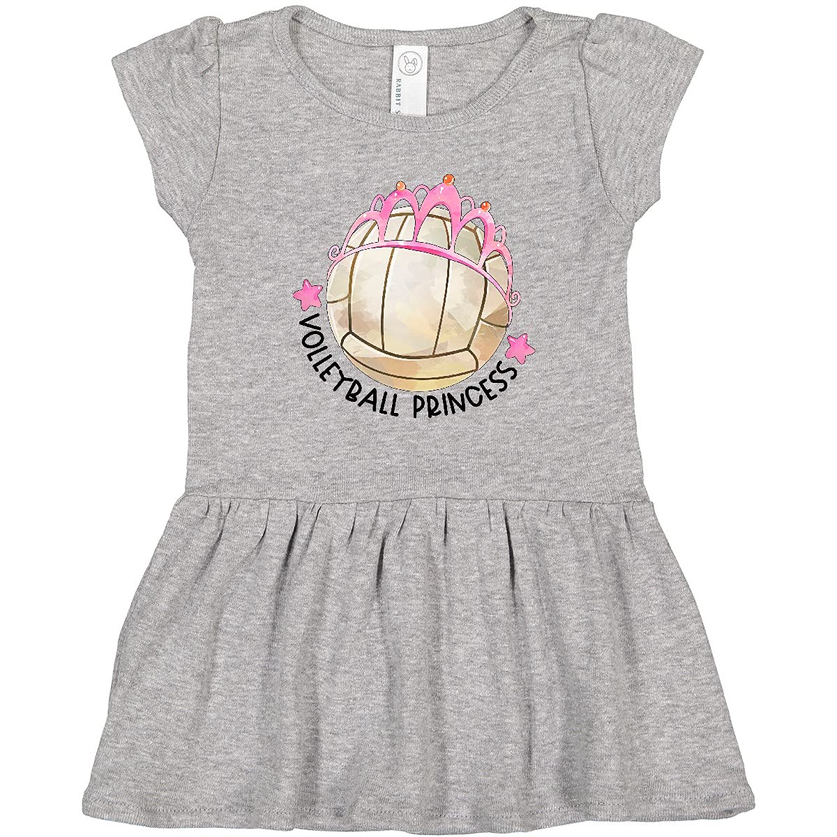 Inktastic Volleyball Princess Tiara Toddler Dress - Cute Girls' Sports Outfit for Volleyball Games, Birthday Parties & Casual Wear