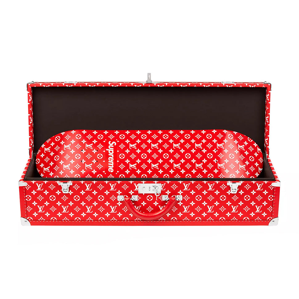 Supreme x Louis Vuitton Limited Edition Skateboard Trunk - Luxury Collector's Item for Skateboarding & Home Decor Display