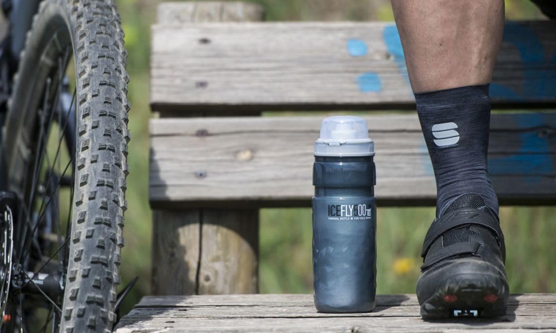 Elite IceFly 500ml Insulated Water Bottle for Cycling & MTB - Leakproof & Durable