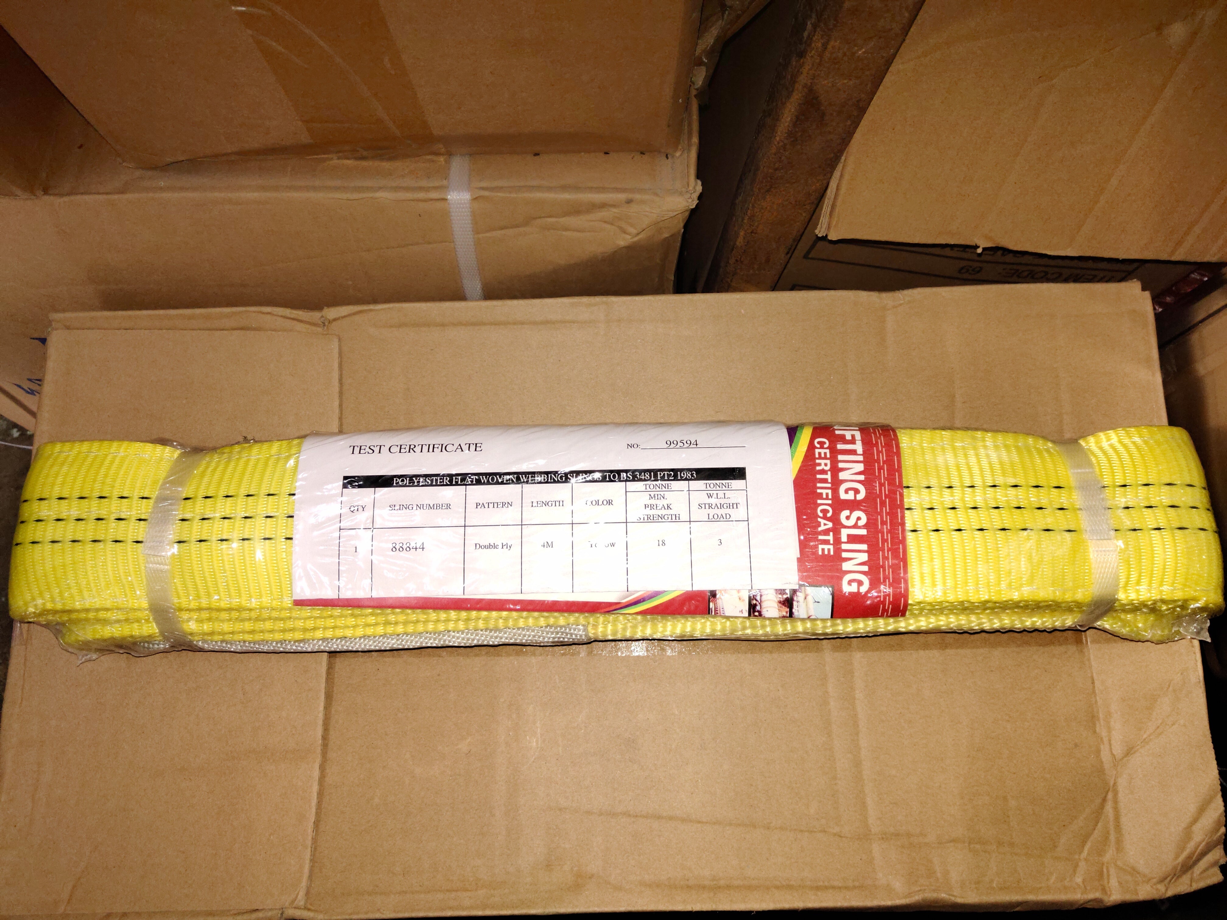 3Ton Heavy Duty Webbing Sling WS-03 - Durable Lifting Straps for Construction, Towing & Industrial Use - Perfect for Equipment Hauling, Vehicle Recovery & Warehouse Operations