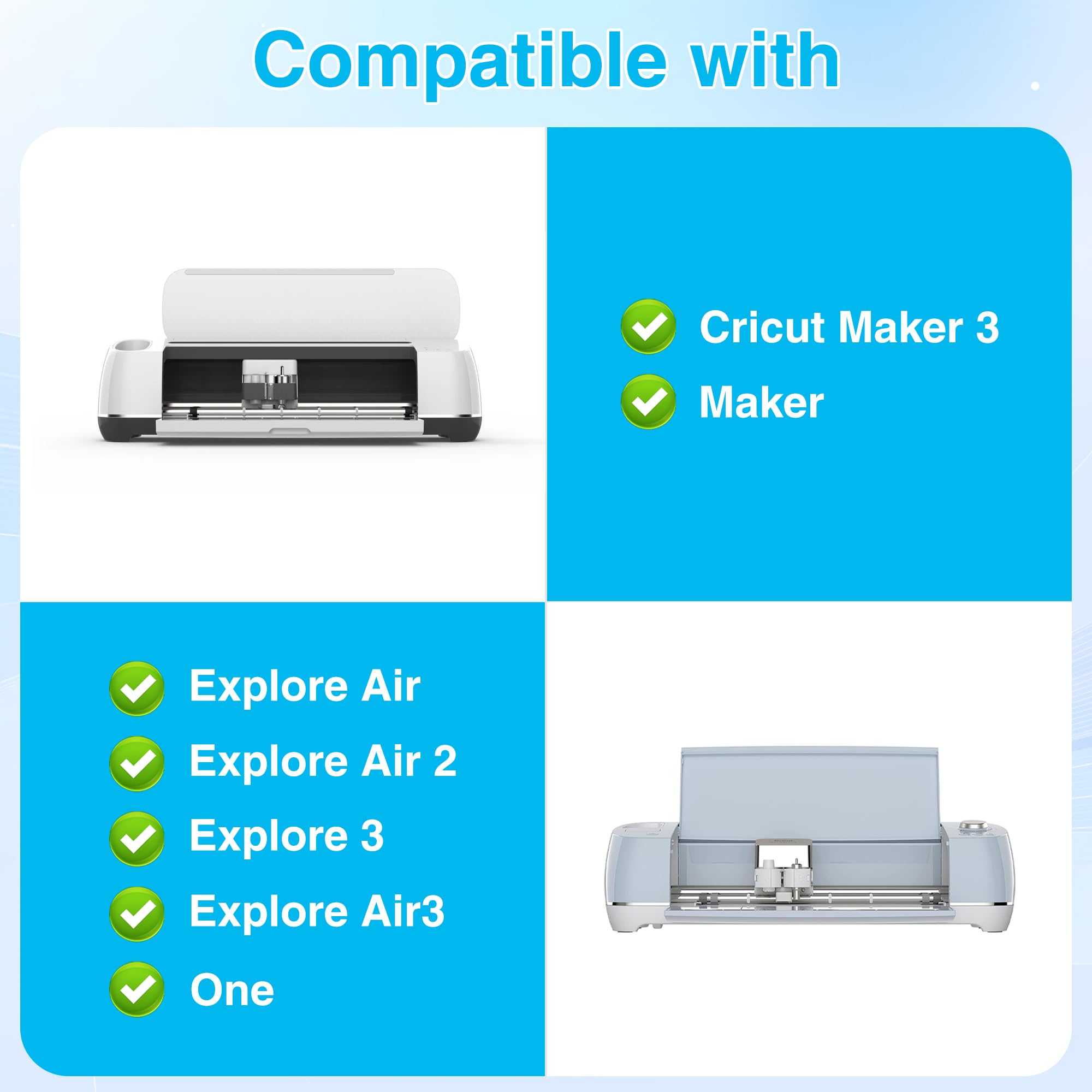 Premium 3-in-1 Foil Transfer Kit for Cricut Explore Air 2/3 & Maker/Maker 3 - Includes Fine, Medium, Bold Blades & Housing - Perfect for DIY Crafts, Scrapbooking, and Personalized Gift Making