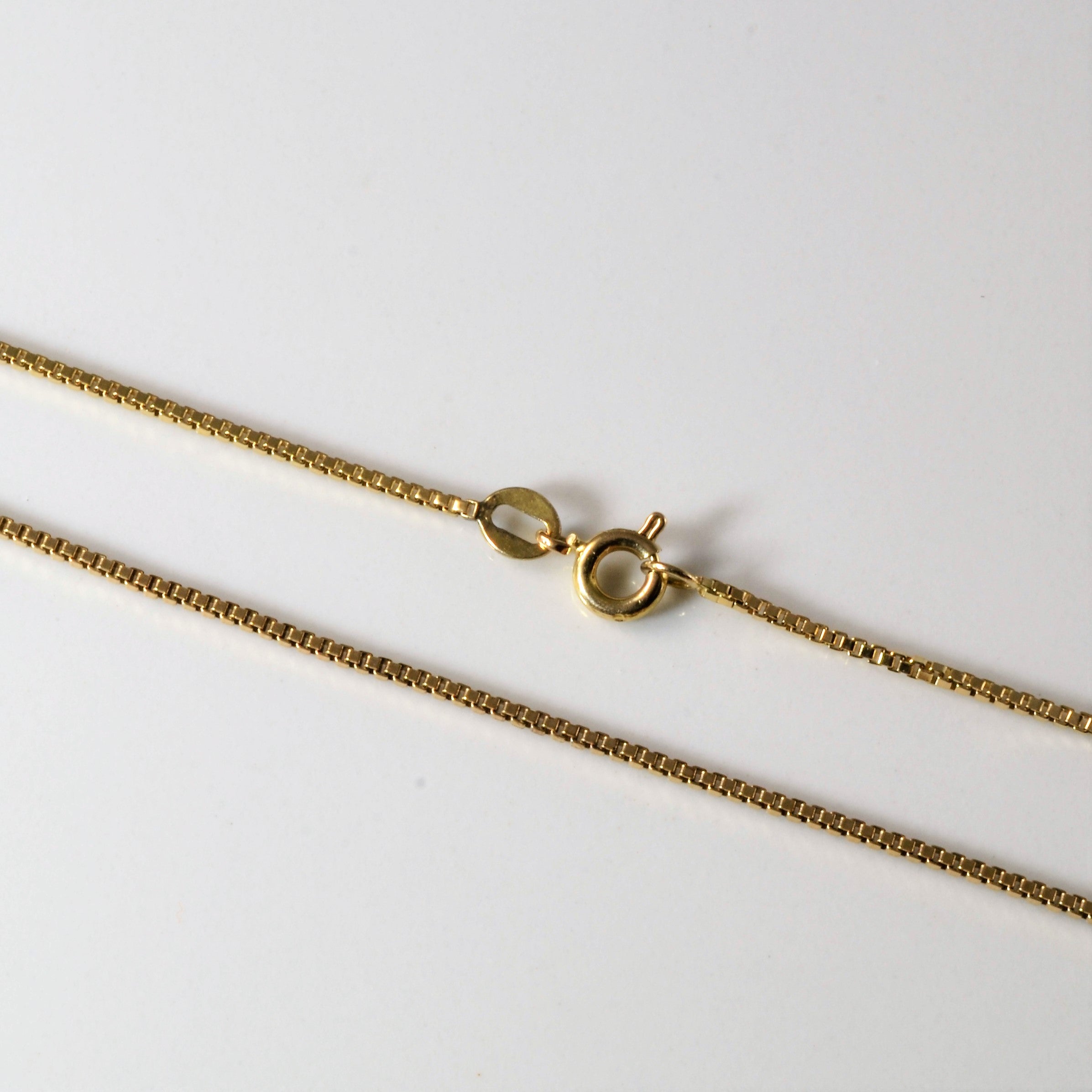 10K Yellow Gold Box Chain Necklace for Women - 14 Inch Dainty & Elegant Jewelry Gift for Her - Perfect for Everyday Wear, Special Occasions & Layering