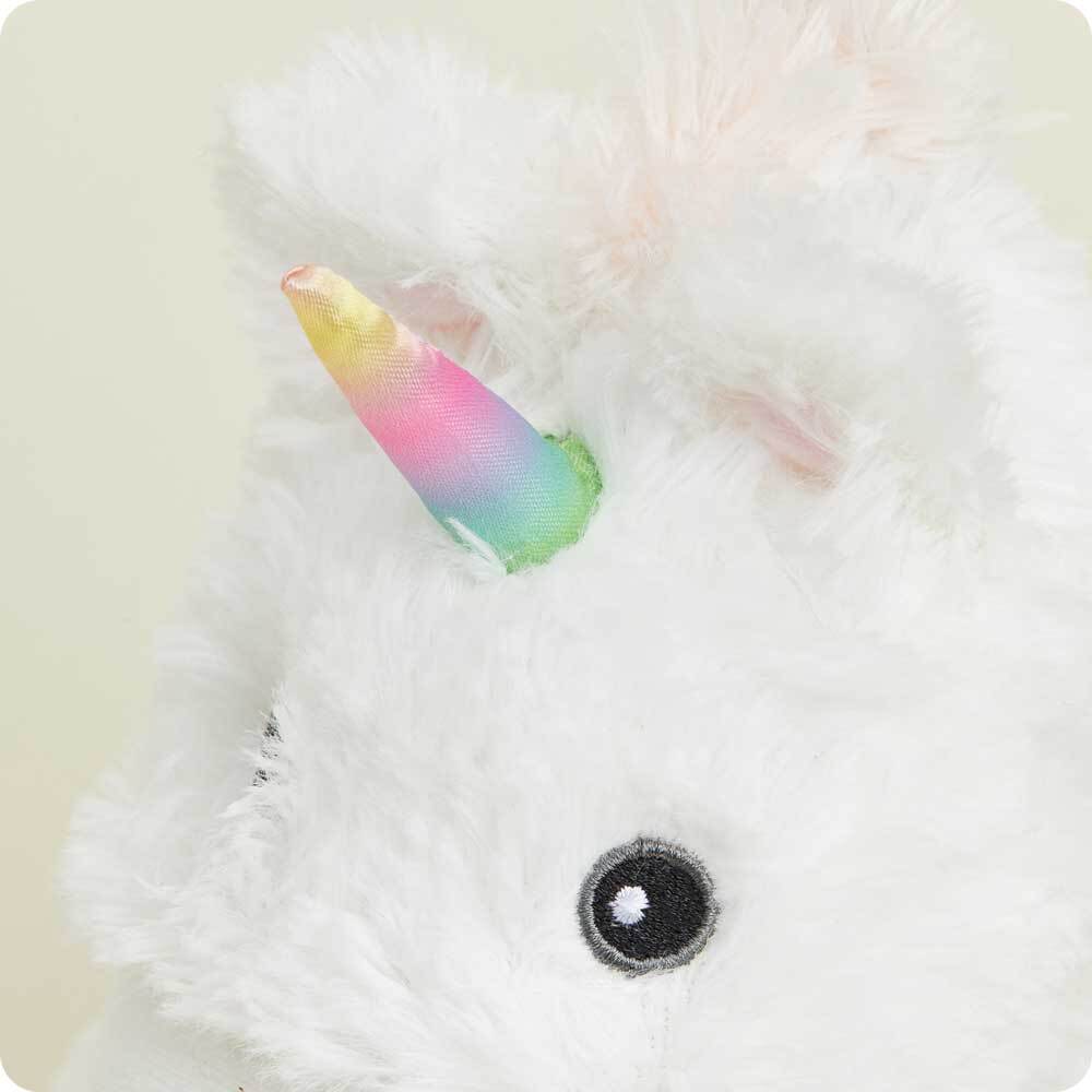 White Unicorn Warmies - Soft & Cozy Plush Heating Pad for Kids & Adults - Perfect for Relaxation, Stress Relief & Sleep Aid - Microwaveable Heat Therapy Stuffed Animal for Cuddling, Comfort & Pain Relief