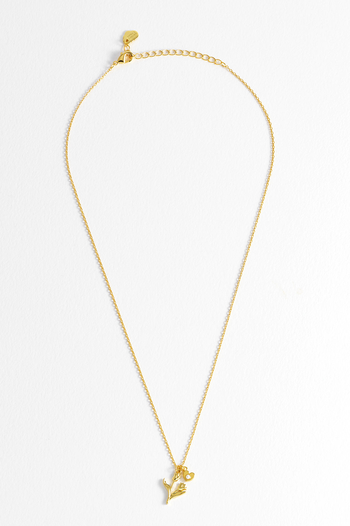Elegant Pearl Heart Tulip Pendant Necklace - Perfect for Valentine's Day Gifts, Anniversary Presents & Romantic Occasions