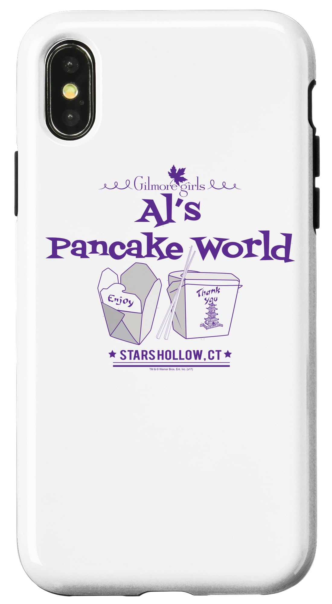 iPhone X/XS Gilmore Girls Al's Pancake World Protective Case - Durable Phone Cover for Fans, Perfect Gift for TV Show Lovers - Use at Home, Work, or Travel