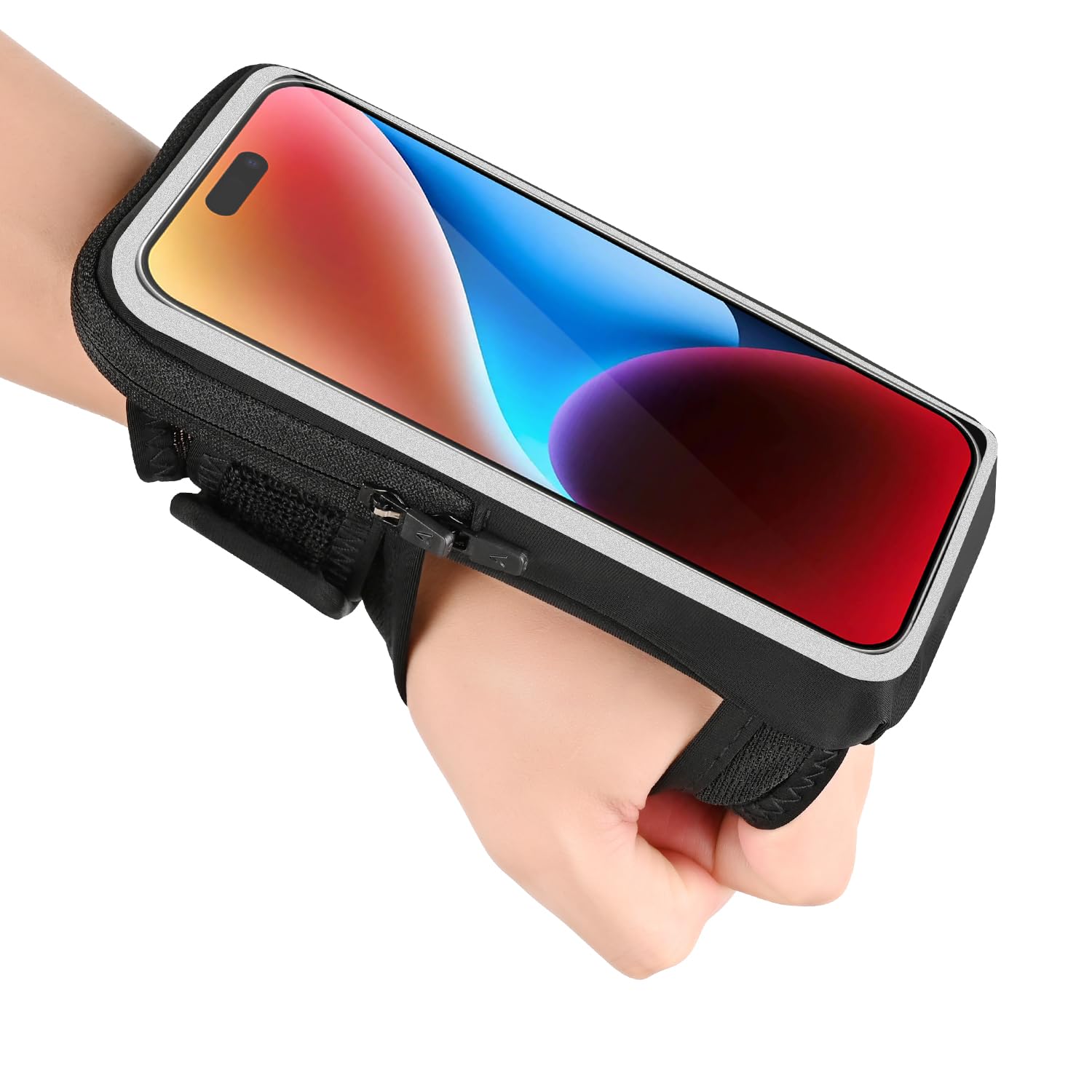 Adjustable Waterproof Phone Holder for Running - Wristband Armband Compatible with iPhone 16/15/14/13/12/11/X/XR & Galaxy S24/S23/S22/S21 - Secure Fitness Accessory with Card Slot - Perfect for Jogging, Gym Workouts & Outdoor Activities