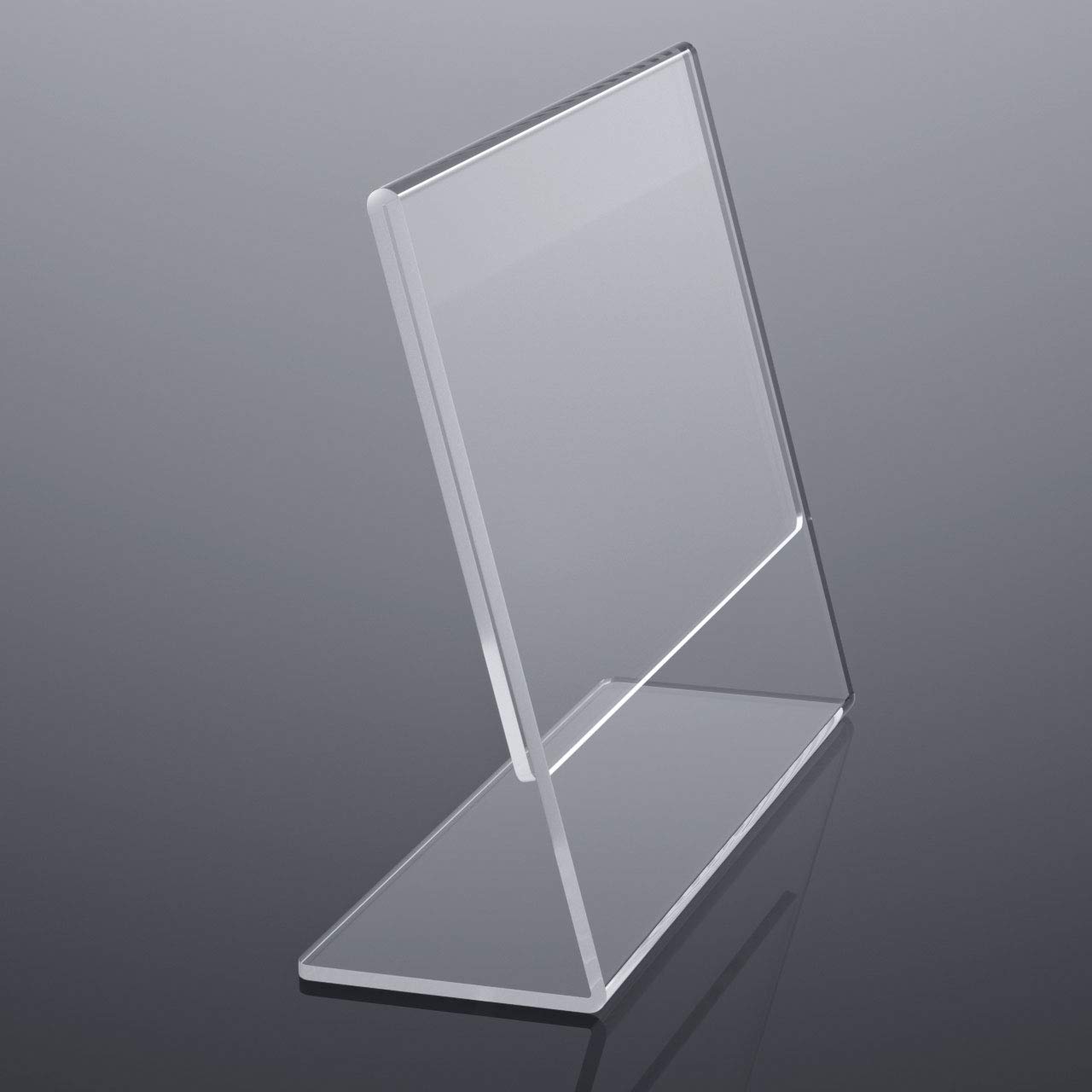 NIUBEE 8.5x11 Inches Acrylic Sign Holder 6 Pack - Clear Horizontal Plastic Document Frames with Slant Back for Flyers, Menus & Office Displays | Perfect for Restaurants, Retail Stores & Business Signage