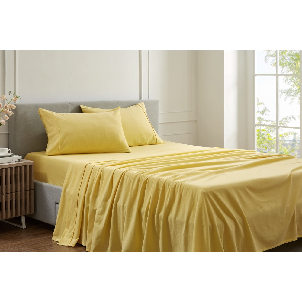 150GSM Cotton Flannelette Bed Sheet Set - Honeycomb Pattern, Double Size for Cozy Home & Hotel Use