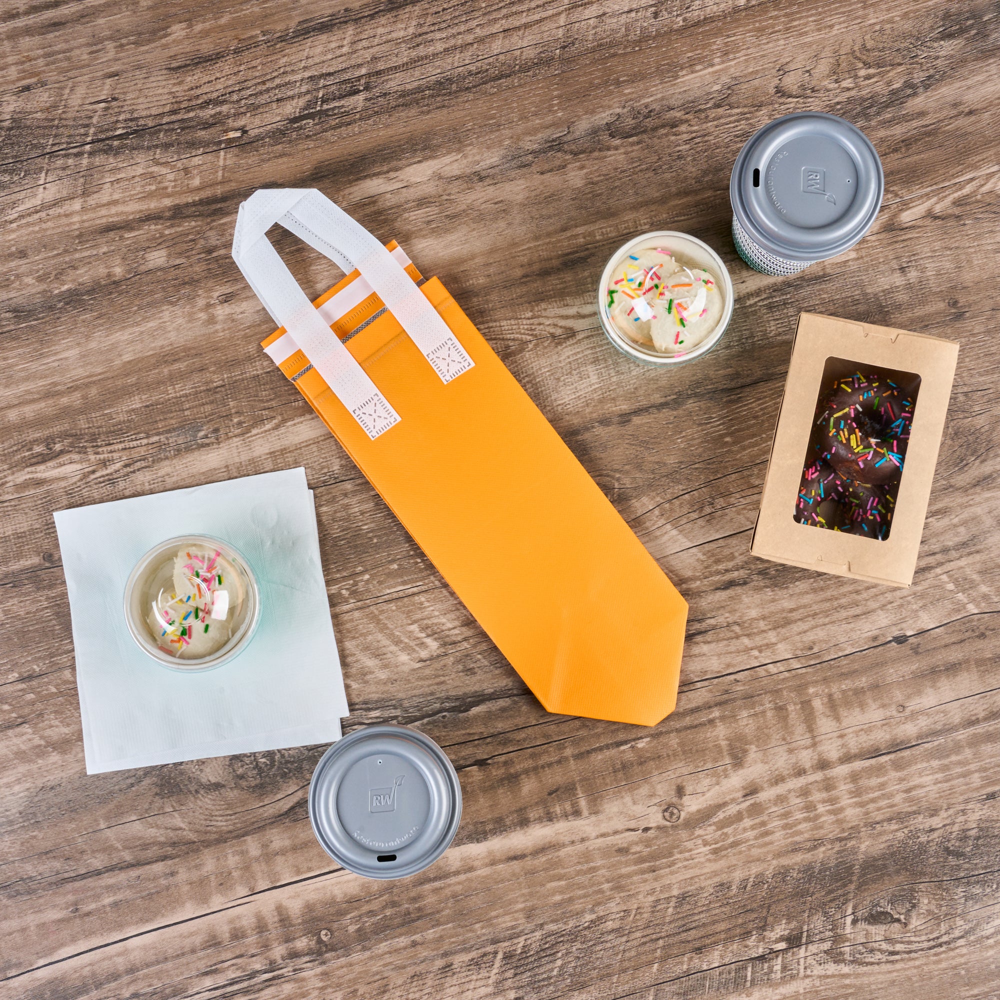Orange Insulated Takeout Bags - Tamper Evident Food Delivery Bags (4.75