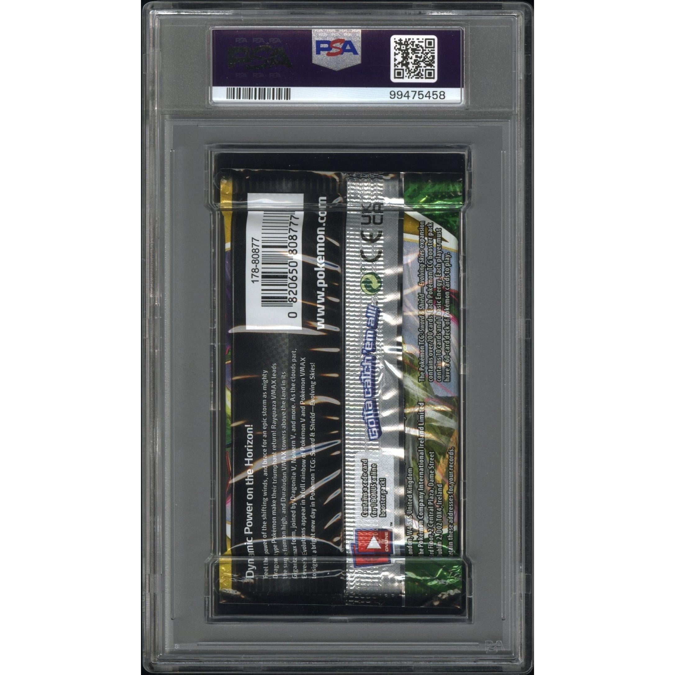 2021 Pokemon Evolving Skies Booster Pack - Rayquaza PSA 10 Graded Card | Collectible Trading Card Game for Pokemon Fans & Competitive Players | Perfect for Display, Gaming & Investment