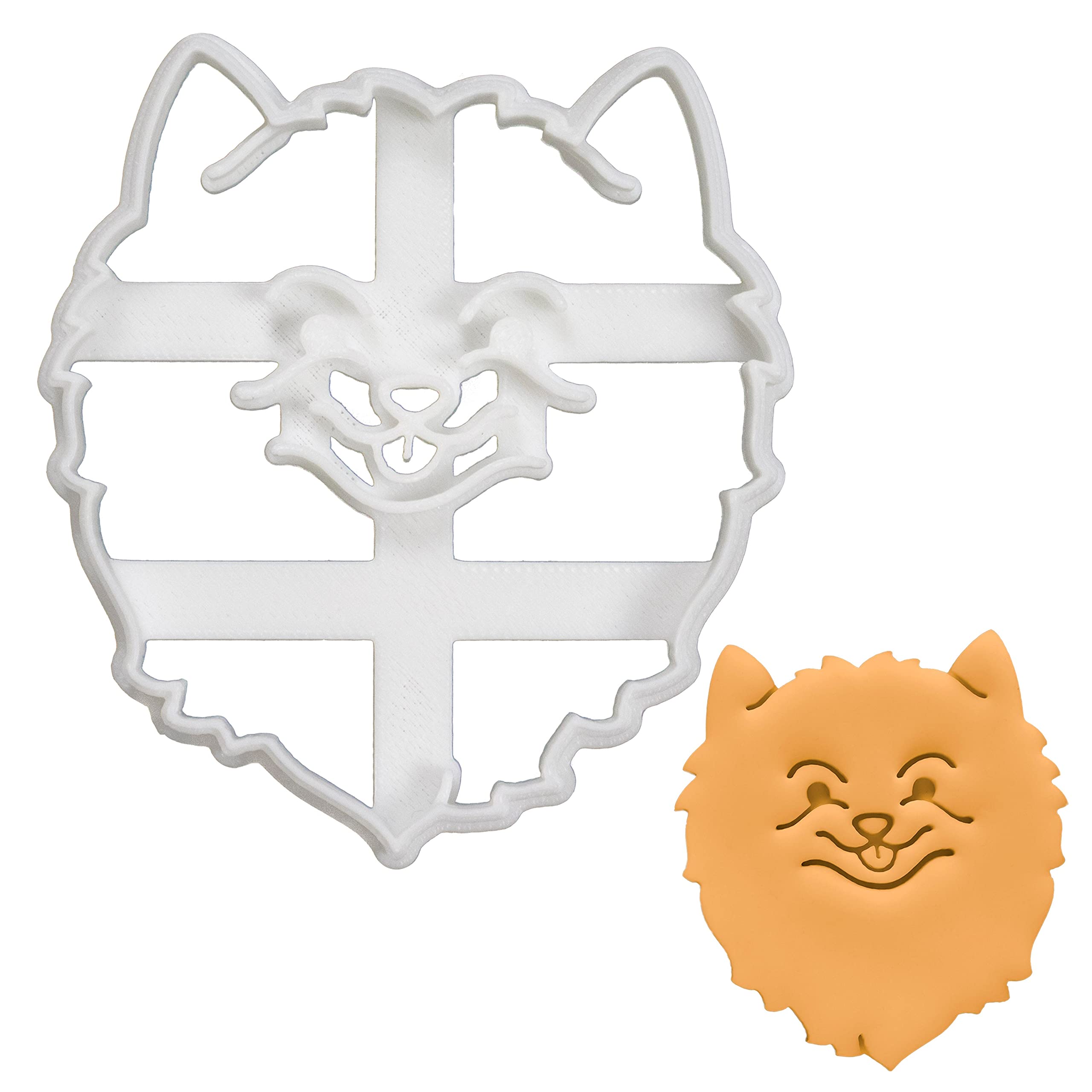 Pomeranian Face Cookie Cutter - 1 Piece Stainless Steel Dog Shaped Biscuit Mold for Baking | Perfect for Dog Lovers, Birthday Parties & Holiday Treats