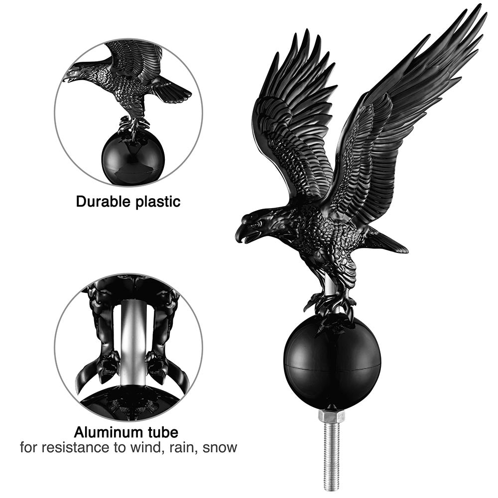 Premium American Flagpole Eagle Topper - Patriotic Outdoor Decoration for Home, Garden & Events - TheLAShop Deluxe Ornament