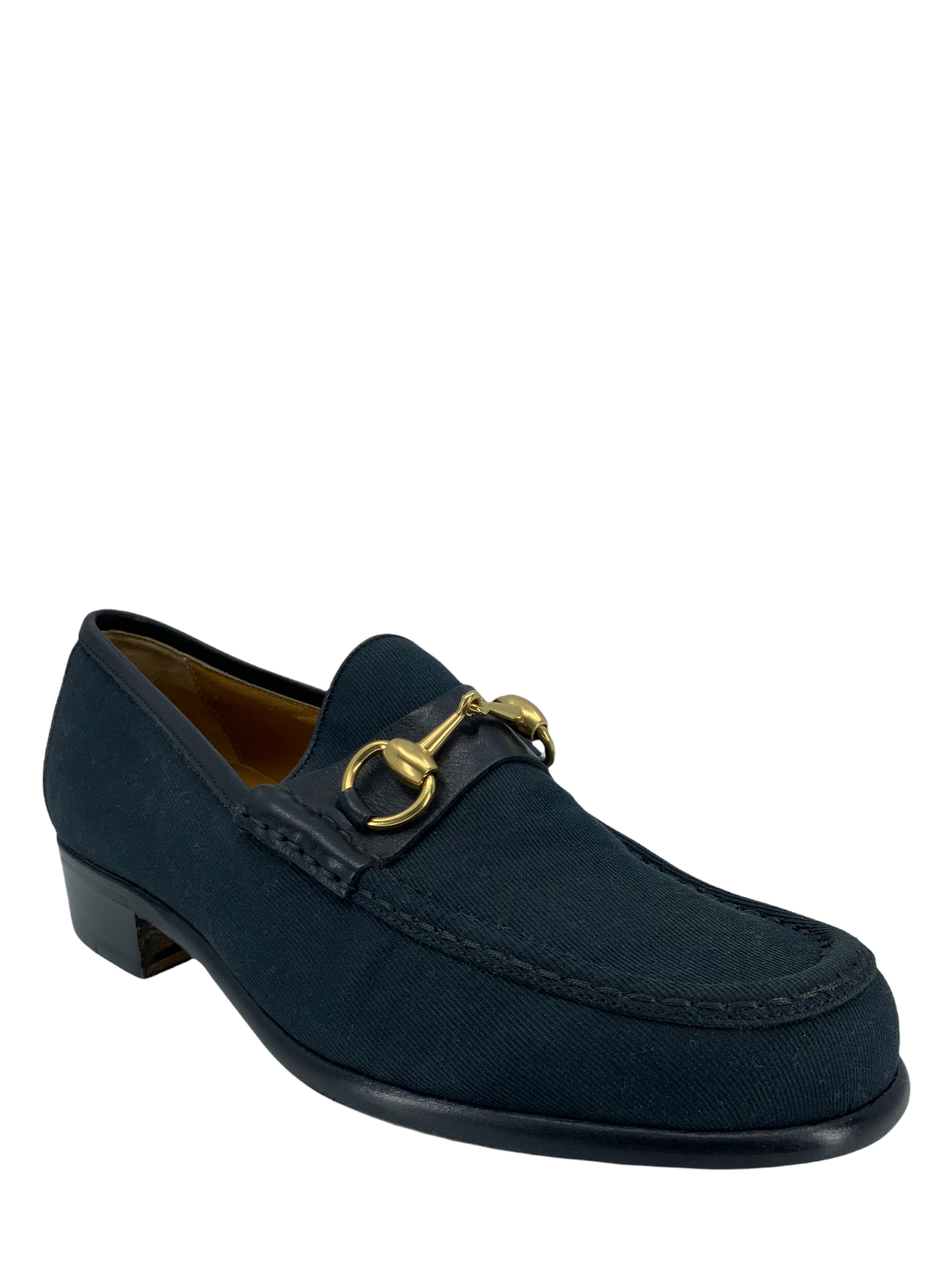 Gucci Canvas Classic Horsebit Loafer Women's Size 5.5 - Premium Italian Leather Slip-On Shoes for Business, Office & Casual Wear