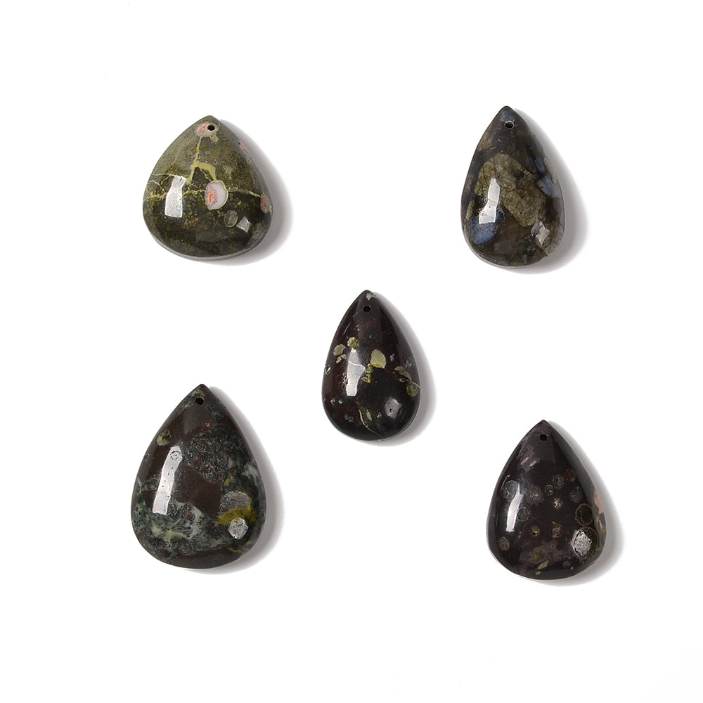 20x30mm & 25x35mm Black Obsidian Teardrop Pendant - Flat Back Gemstone Bead for Jewelry Making (Sold Individually) | Perfect for Necklaces, Bracelets & DIY Craft Projects