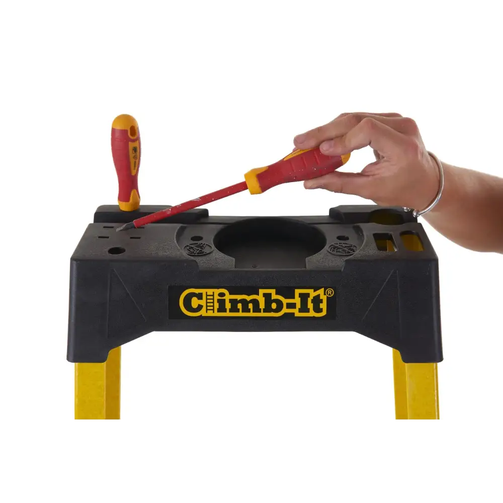 Climb It Fiberglass Platform Stepladder - Lightweight & Durable 300 lbs Capacity - Perfect for Home, Garage, and Workshop Use