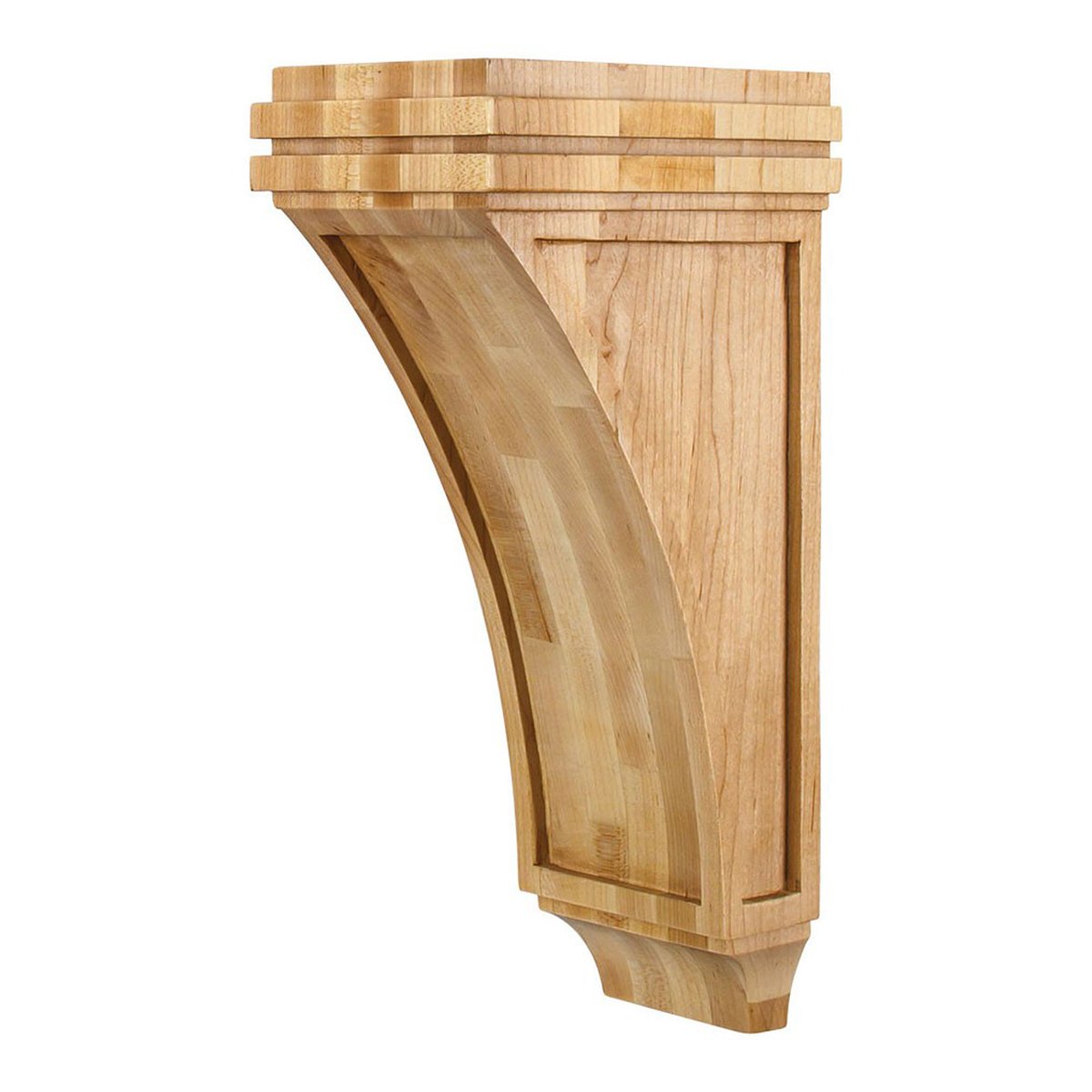 Hardware Resources 5 x 7 x 14 Inch Alder Wood Mission Style Corbel Bracket - Perfect for Kitchen Cabinets, Bookshelves, and DIY Home Decor Projects