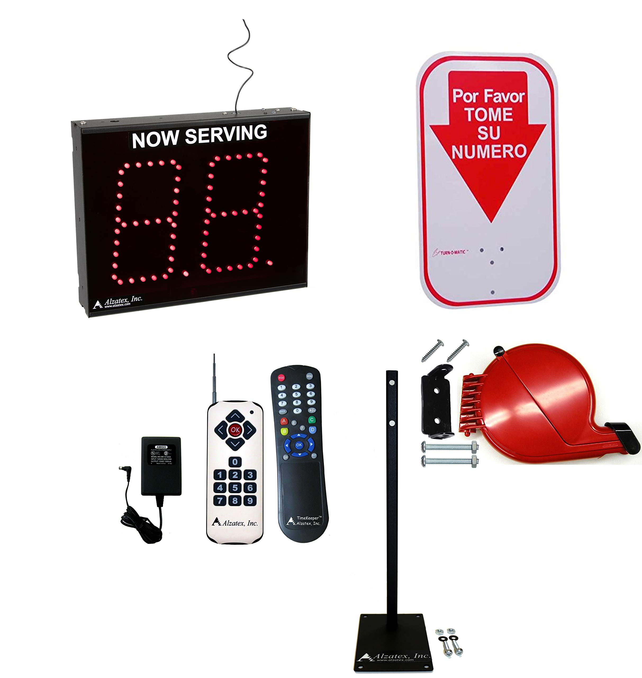 Wireless Digital Now Serving Display with Remote Control - 2 Digit LED Counter, Take-a-Number System for Restaurants, Retail Stores, and Customer Service Areas