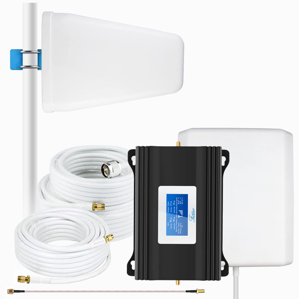 Verizon AT&T T-Mobile Sprint 4G LTE 5G Cell Phone Signal Booster Kit - 5,000 Sq.Ft Coverage for Home & Office - Indoor Outdoor Antenna Repeater Extender for Better Call Quality & Faster Internet