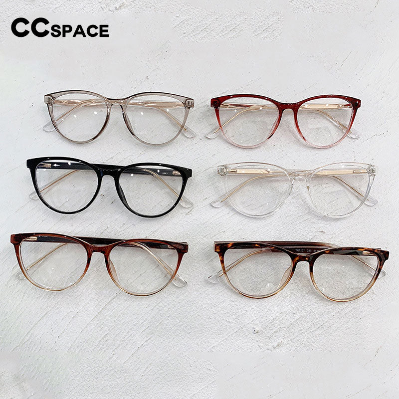 CCspace Women's Full Rim Square Cat Eye Titanium Eyeglasses Frame 55711 - Lightweight & Durable for Work, Reading & Fashion Accessories