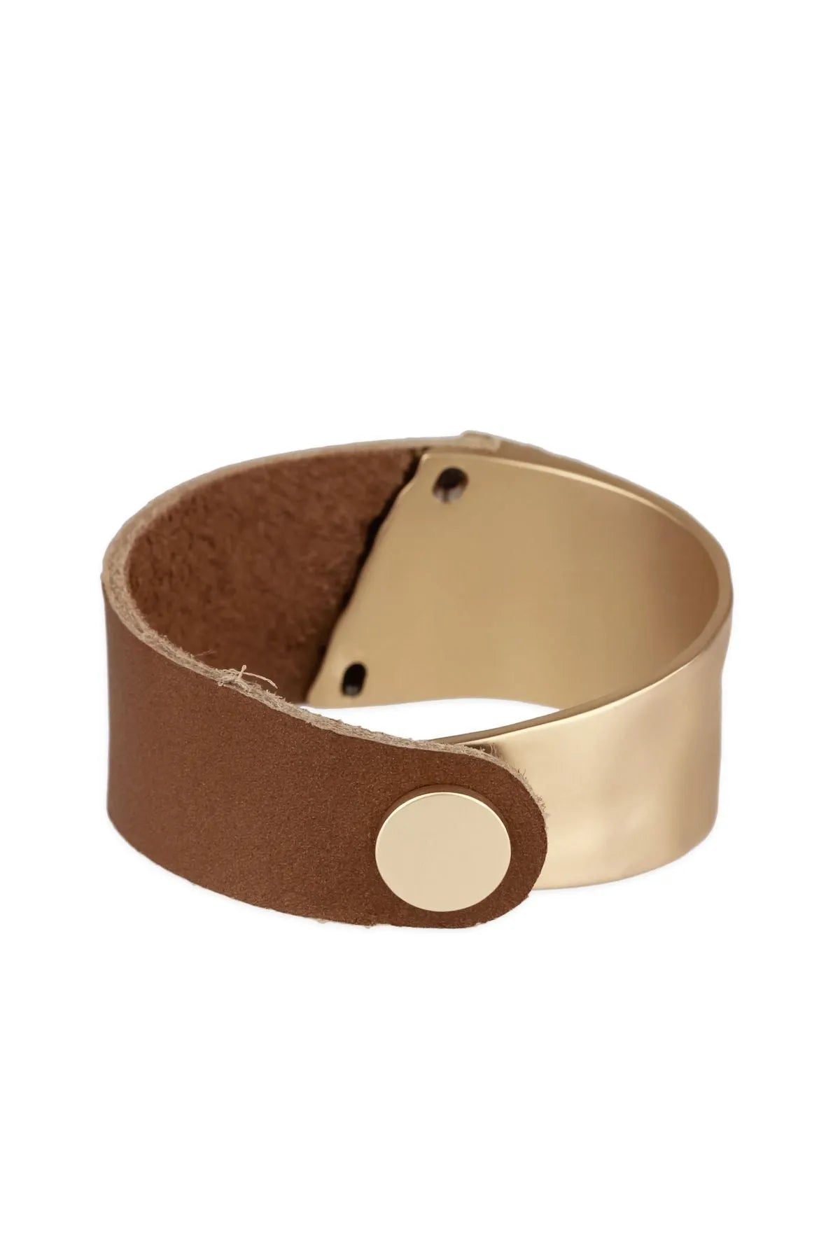 Stylish Leather and Metal Statement Bracelet for Women - Elegant Fashion Accessory for Parties, Dates & Everyday Wear