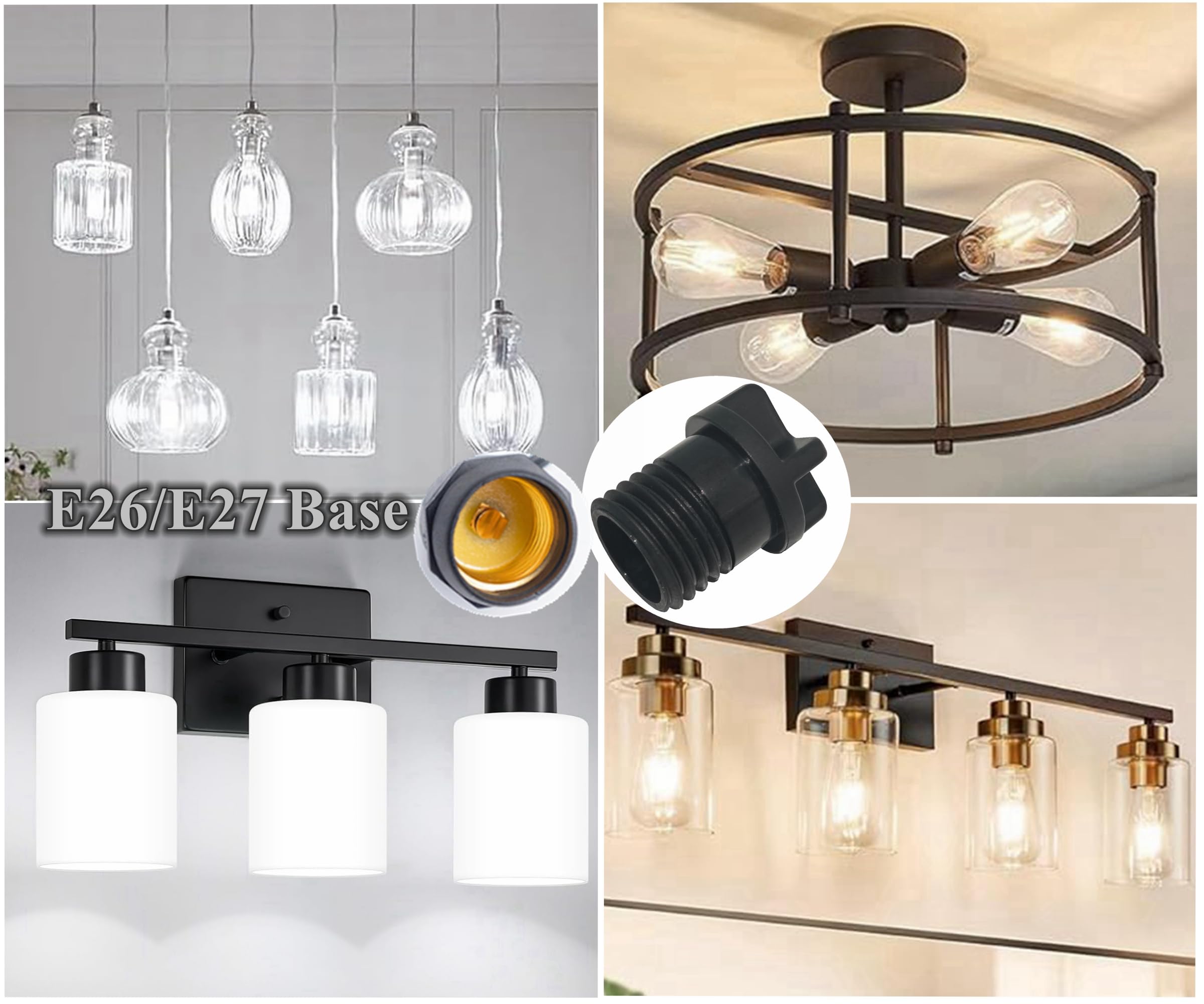 10Pcs Light Socket Safety Cap Plugs - Childproof Covers for String Lights, Recessed & Standard Bulb Sockets - Durable Electrical Outlet Protectors for Home, Nursery & Outdoor Decor Safety