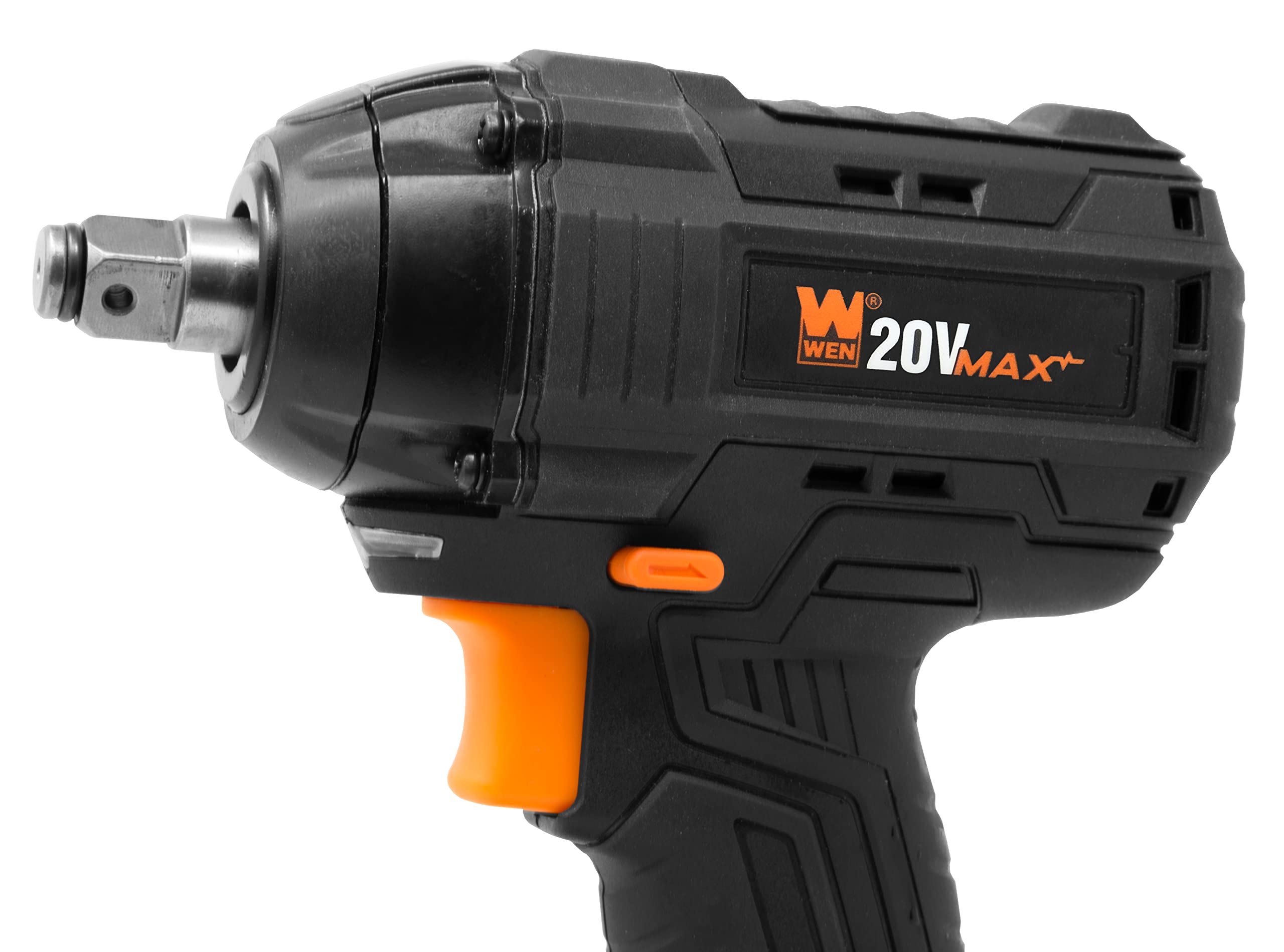 WEN 20V Max Brushless Cordless Impact Wrench Kit with 2.0Ah Lithium-Ion Battery & Fast Charger (20107) - Perfect for Automotive Repairs, DIY Projects & Construction Work