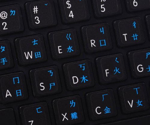 MAC Taiwanese - English Keyboard Decals Non-Transparent Black or White Background - Compatible with Desktop, Laptop & Notebook Computers (Black Background) - Perfect for Typing, Coding & Bilingual Work