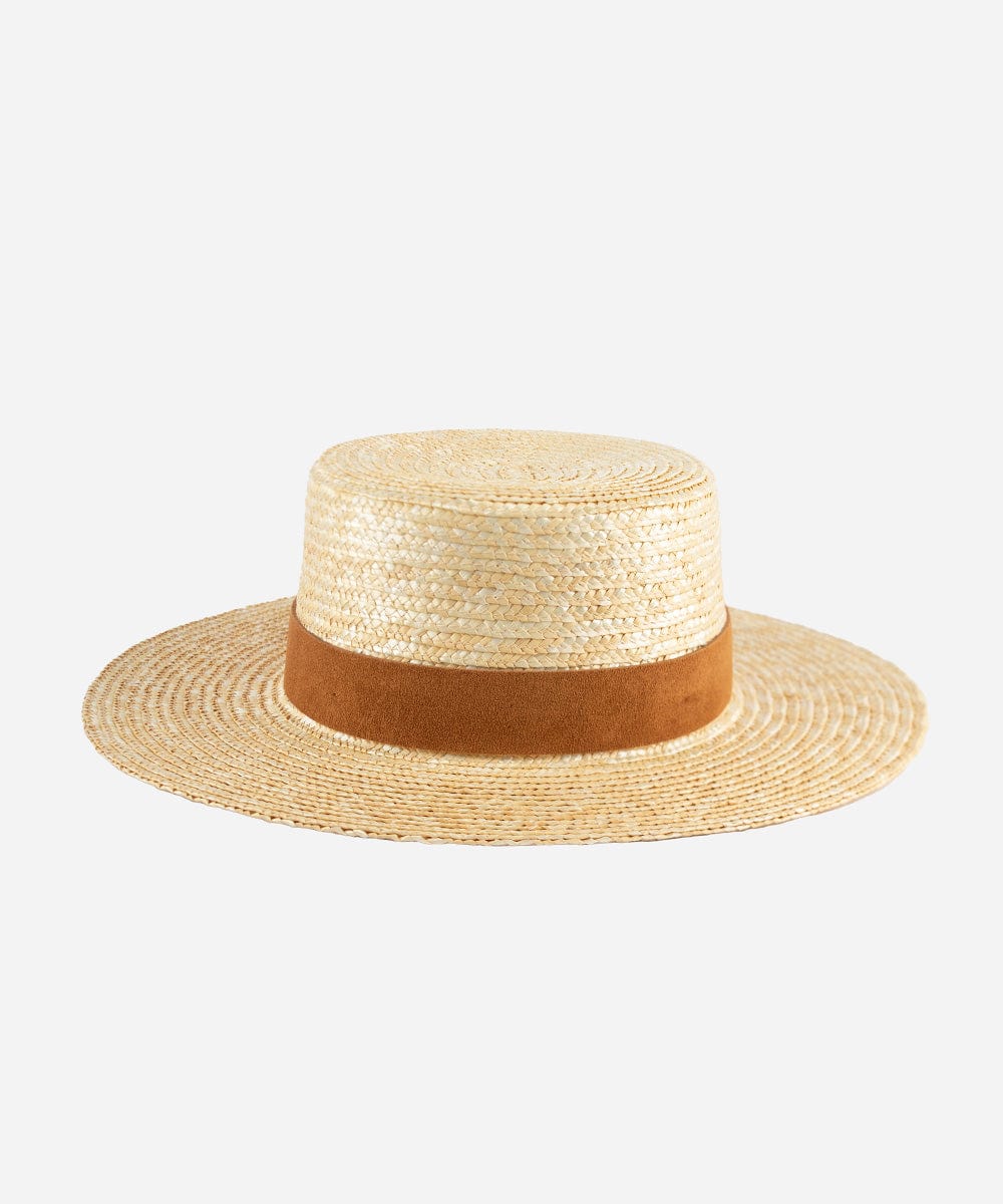 Stylish Capri Short Brim Boater Straw Hat for Women - Summer Beach Vacation, Garden Party & Outdoor Fashion Accessory