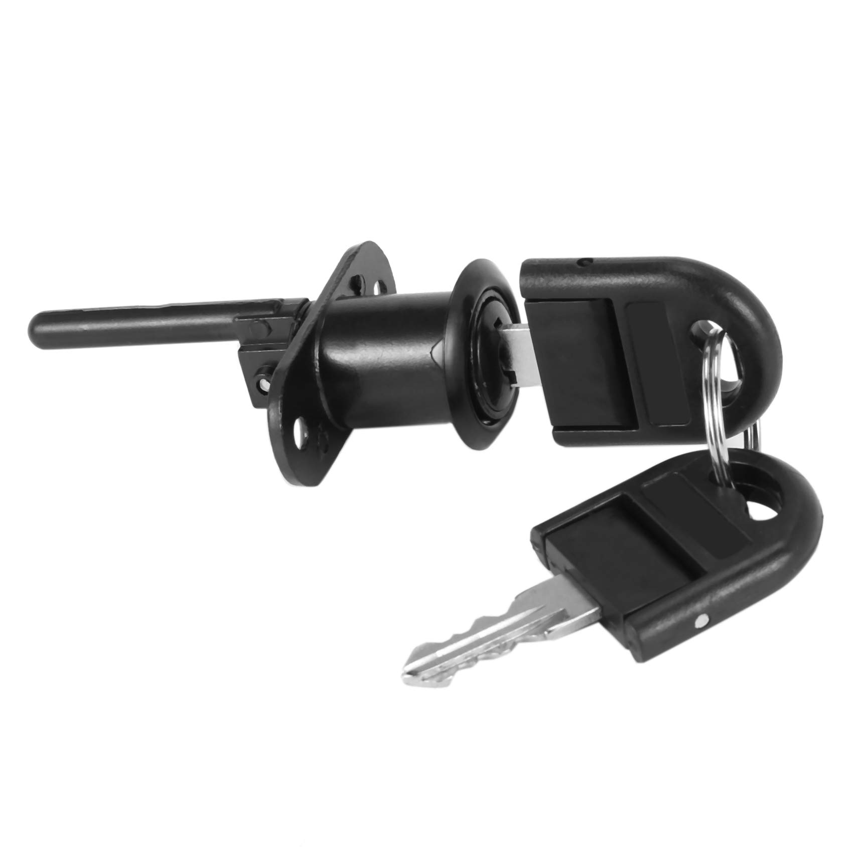 Black Zinc Alloy Computer Desk Cabinet Mailbox Drawer Cupboard Locker Cam Lock with 2 Keys - Secure Storage Solution for Office, Home & School Organization