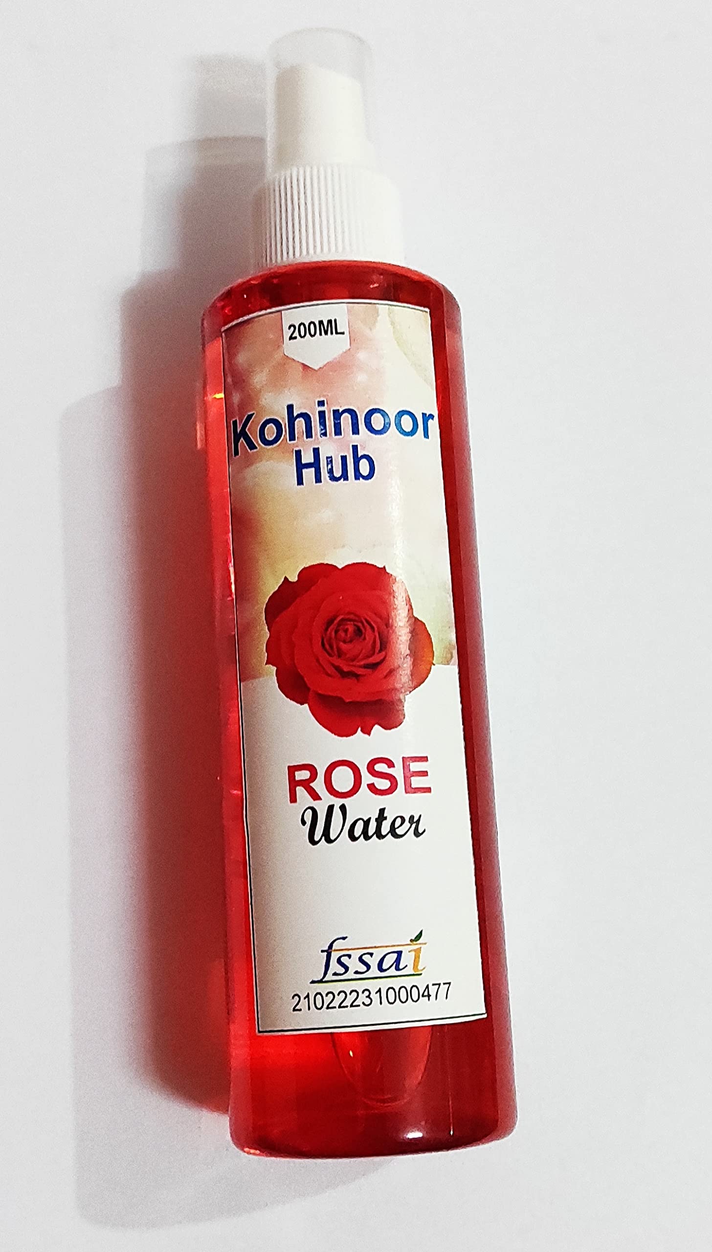 Kohinoor Hub 100% Pure & Natural Rose Water for Skin, Face & Hair Care - Steam Distilled Kannauj Gulab Jal - 200ml Bottle with Pump (Pack of 1) - Hydrating Toner, Makeup Remover & Hair Mist for Daily Beauty Routine