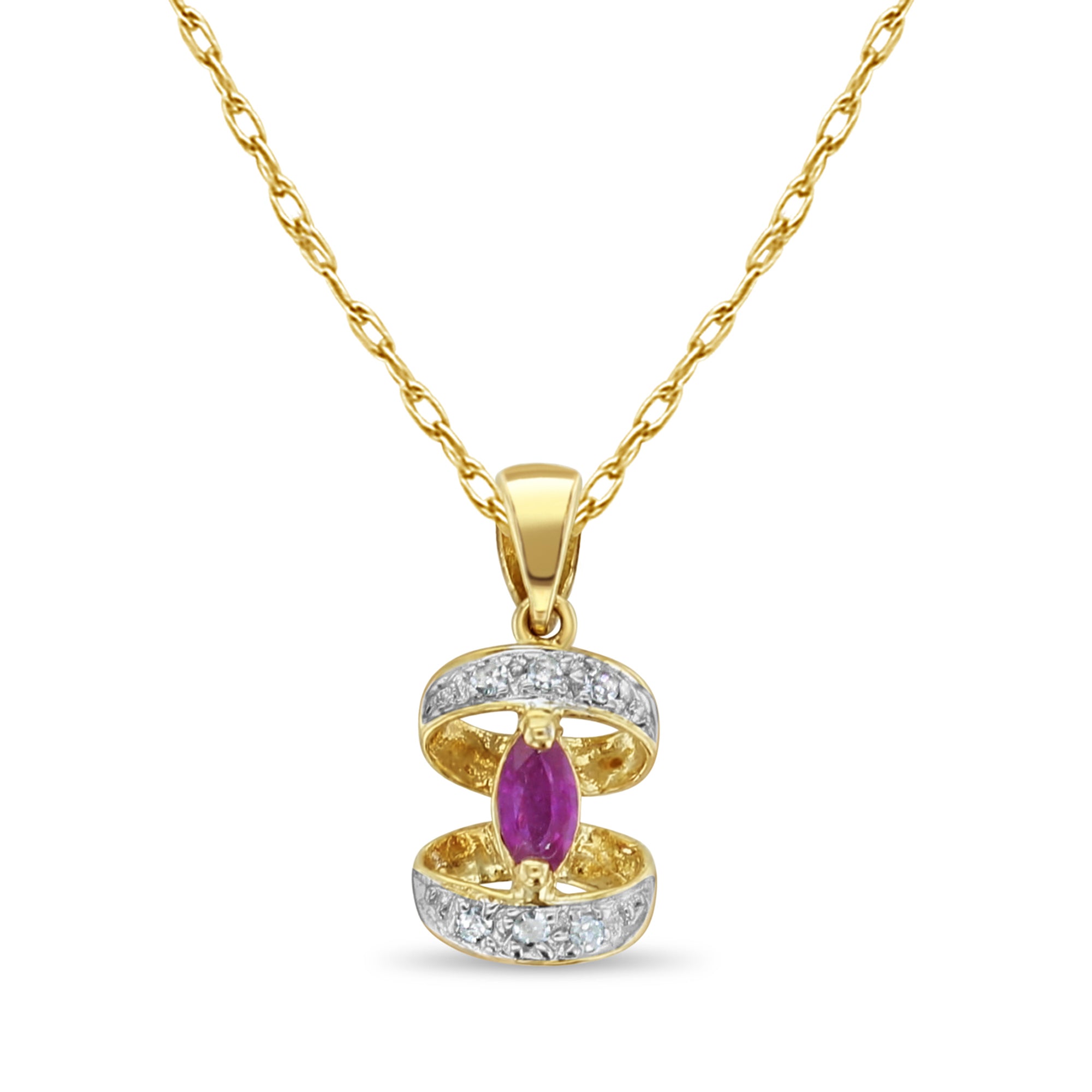 Exquisite Marquise Ruby & Diamond Pave Necklace - 14K Gold Pendant for Women | Elegant Gift for Anniversary, Valentine's Day & Special Occasions | Perfect for Evening Parties, Date Nights & Formal Events