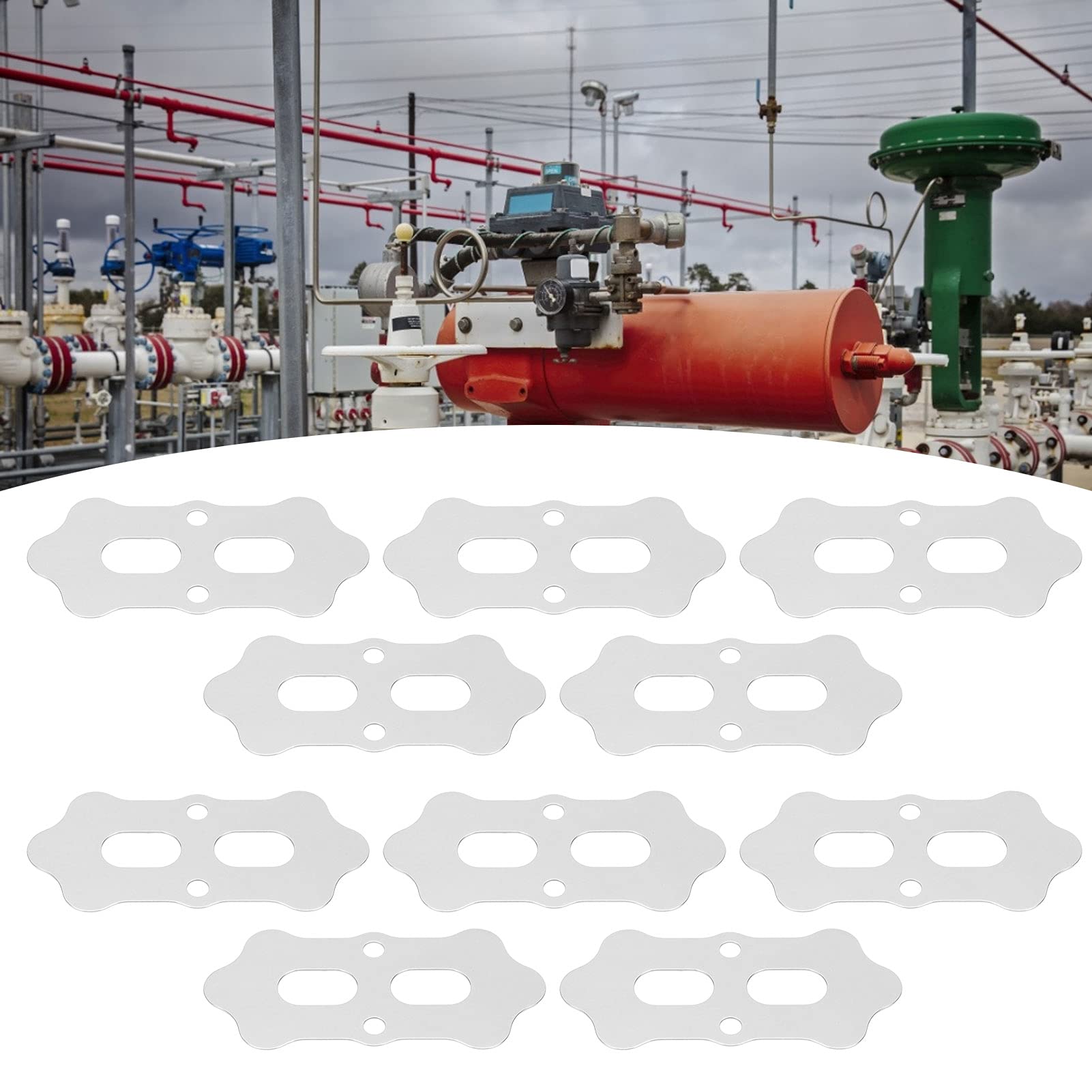 Durable Cast Iron Air Compressor Exhaust Valve Plate - 10Pcs Replacement Parts for Air Compressor Maintenance | Ideal for Industrial, Automotive & Home Workshop Repairs