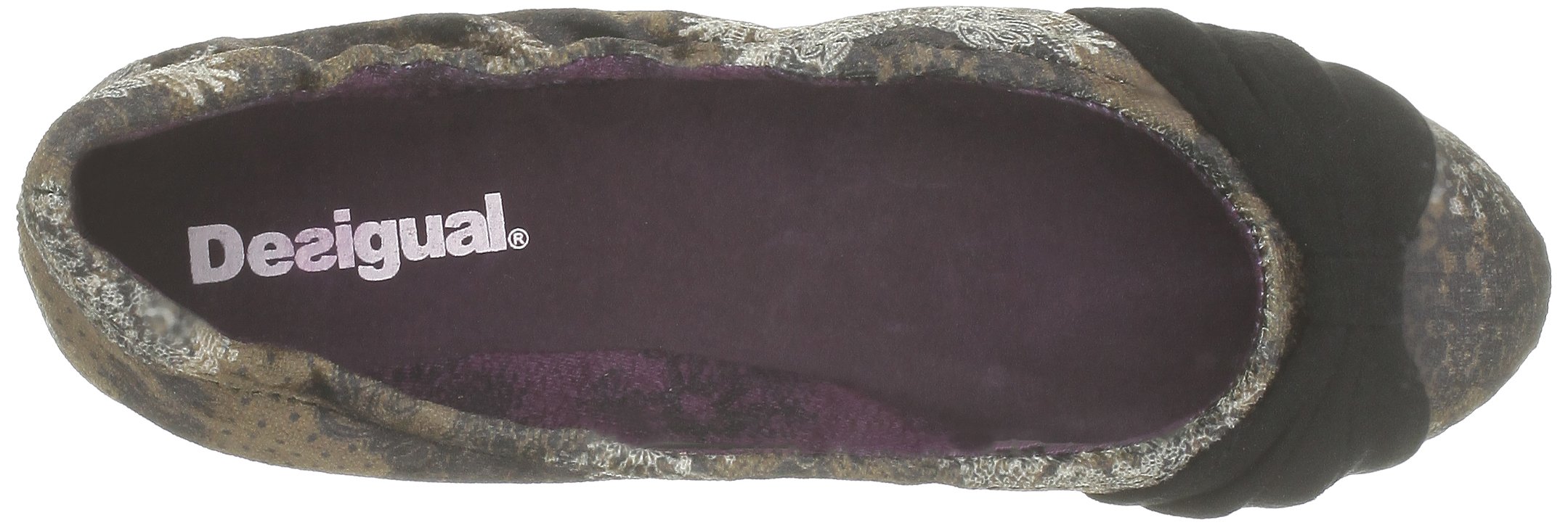 Desigual Women's Fresa Flats - Comfortable Brown Ballet Shoes for Casual Wear & Everyday Outfits