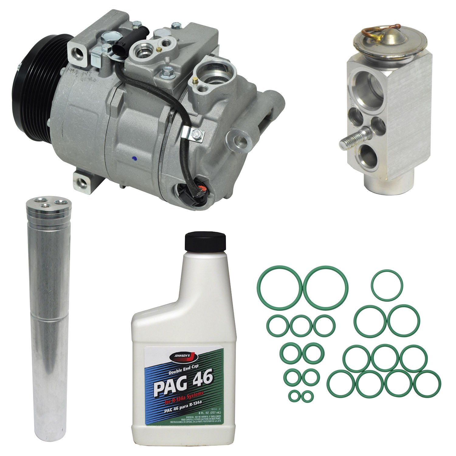 Universal Air Conditioner KT 4693 A/C Compressor & Component Kit - Replacement Parts for Car AC Repair & Maintenance | Compatible with Multiple Vehicle Models