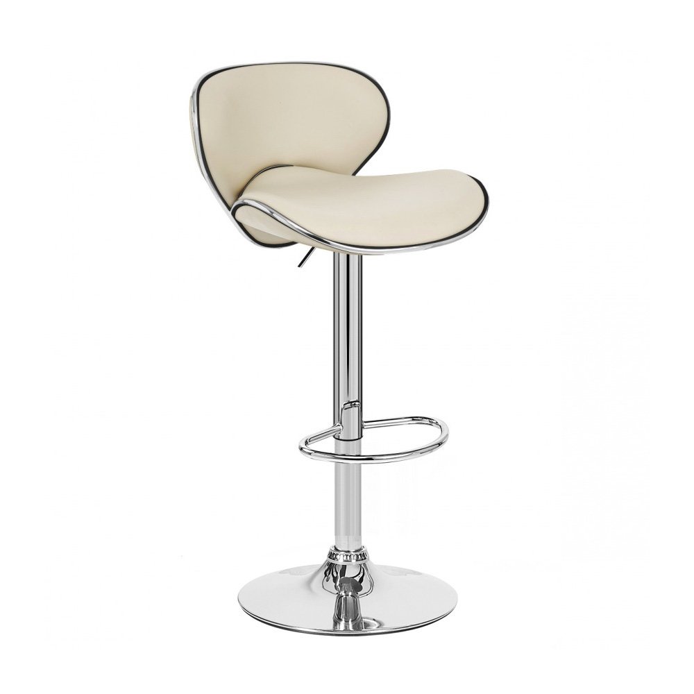 Kappa Contemporary Adjustable Height Counter Bar Stool in Cafe Latte - Perfect for Kitchen, Dining, and Home Bar Use
