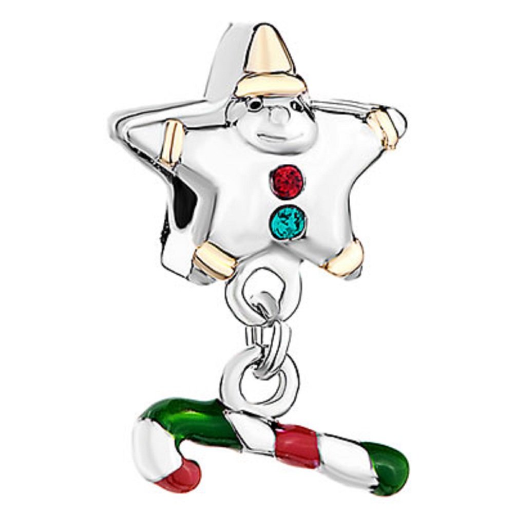 JewelryHouse Christmas Gifts - 5 Star Bead Charms for Bracelets, Gloves & Candy | Perfect for DIY Jewelry Making & Holiday Gift Giving