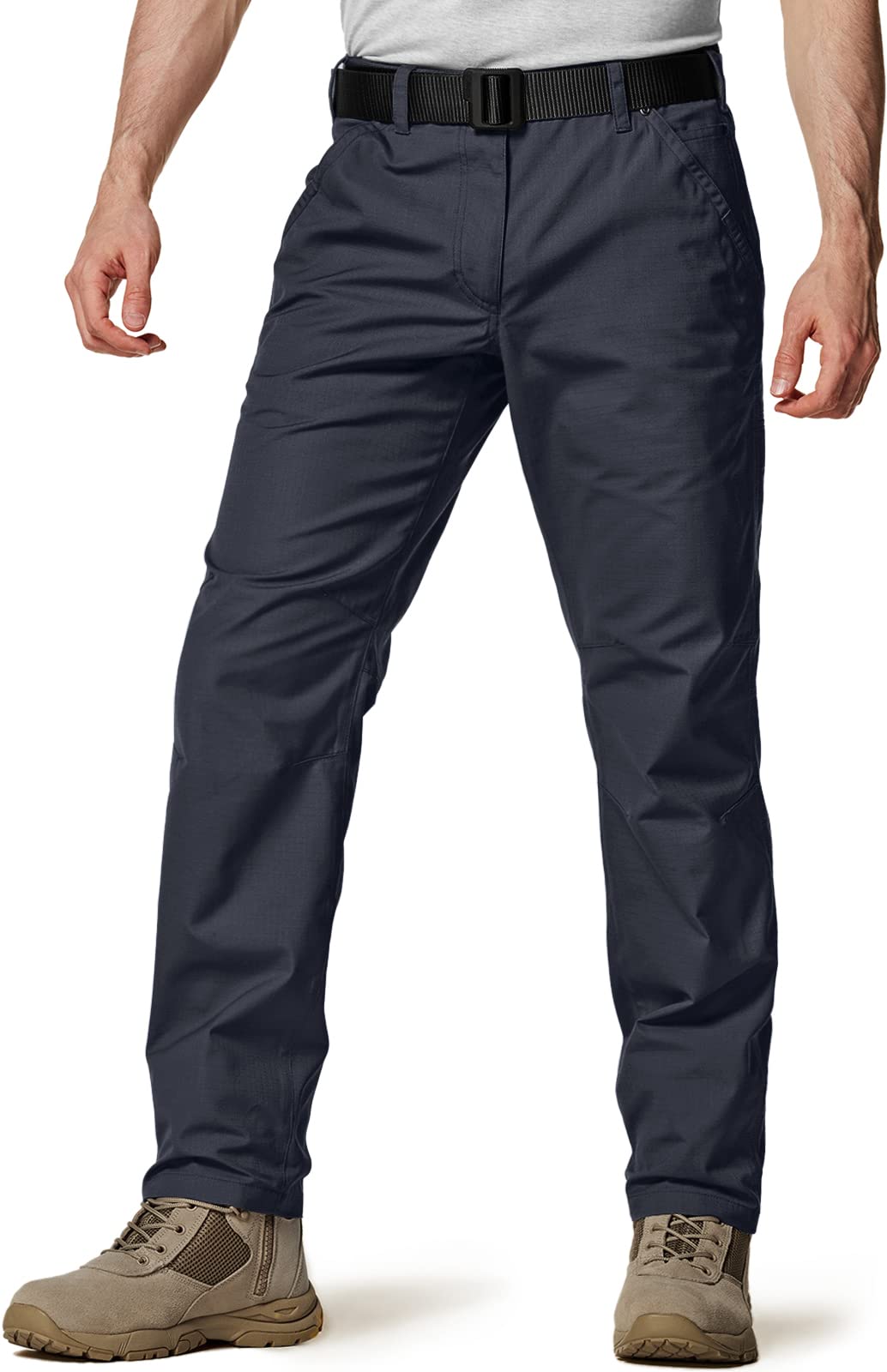 CQR Men's Ripstop Tactical Work Pants - Water Resistant Outdoor Utility Cargo Pants for Hiking, Camping & EDC | Durable Straight Fit Operator Pants