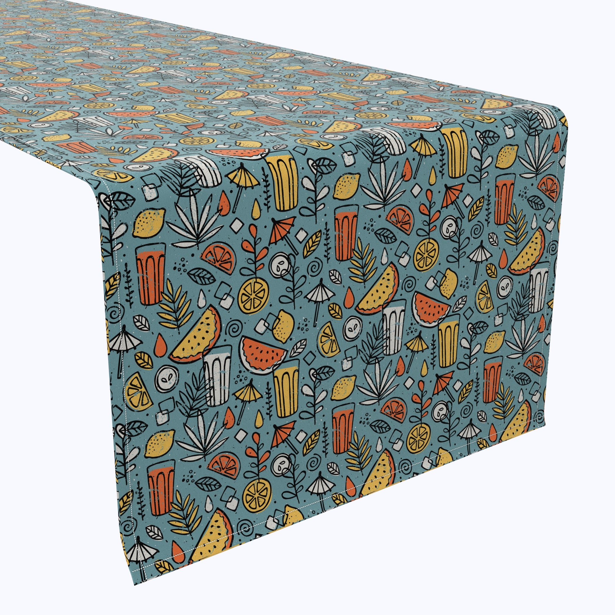 Vibrant Colorful Table Runners for Dining & Party Decor - Washable Fabric Table Linens for Weddings, Holidays & Special Events