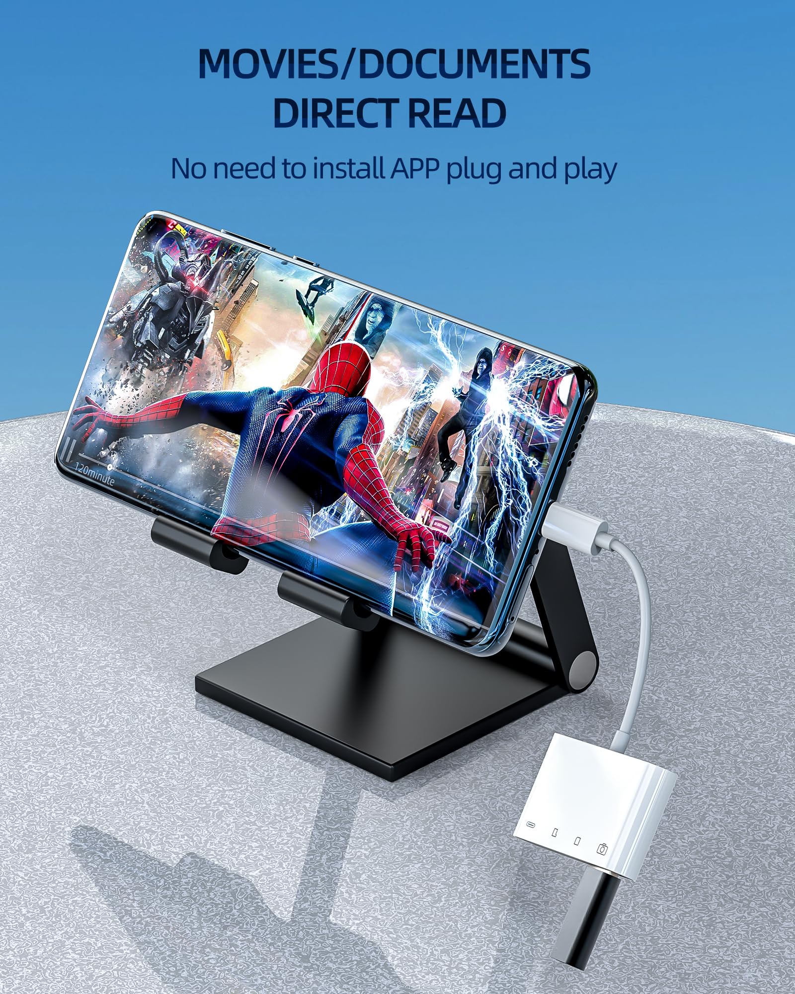 7-in-1 USB C Hub with SD/TF Card Reader, 100W PD Charging, 4K HDMI - Multi-Port Adapter for MacBook Pro/Air, iPad, iPhone 15/Pro Max - Perfect for Travel, Office & Home Workspaces