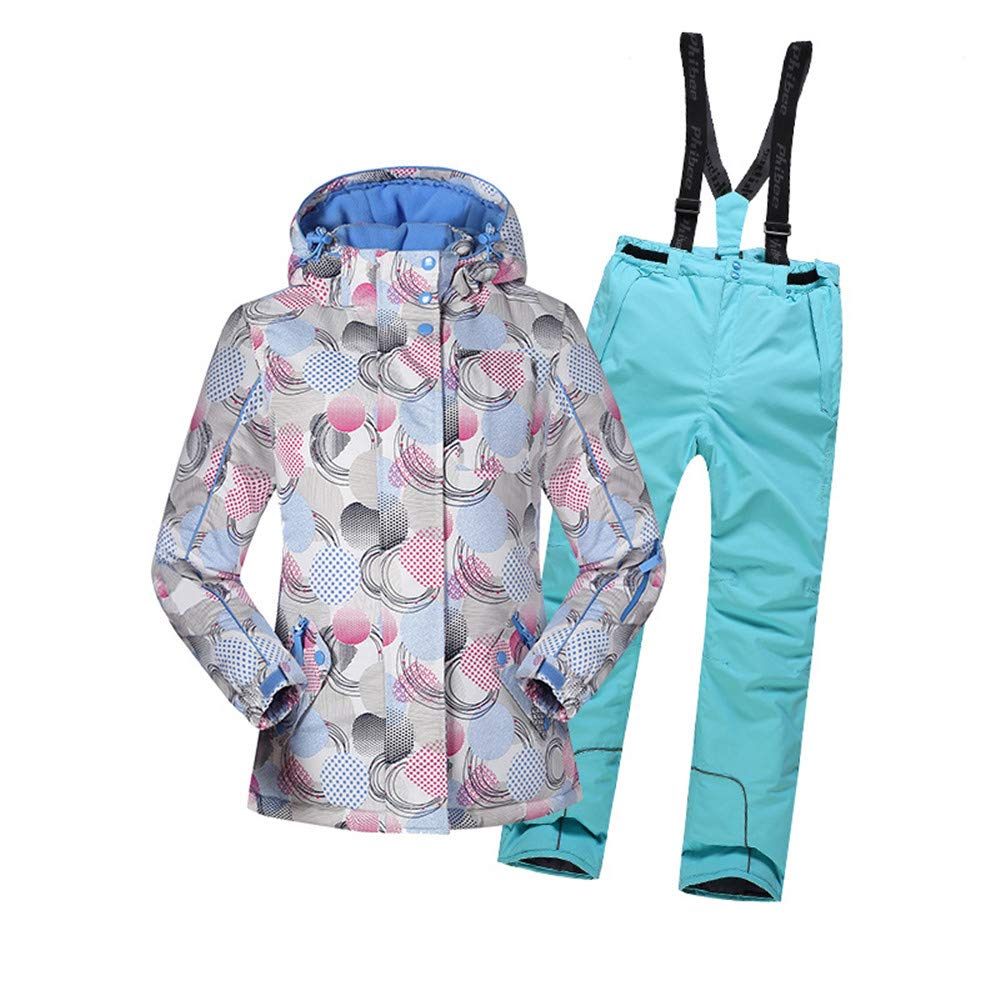 Girl's Windproof Ski Suit Jacket & Pants Set - Winter Snowsuit for Outdoor Skiing, Snowboarding & Cold Weather Activities
