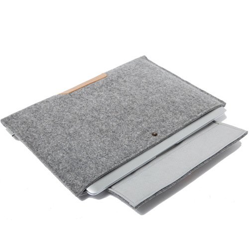 Premium Wool Felt Laptop Sleeve for MacBook Air/Pro - Protective Handle Carrying Case with Inner Padding | Perfect for School, Office & Travel Accessories