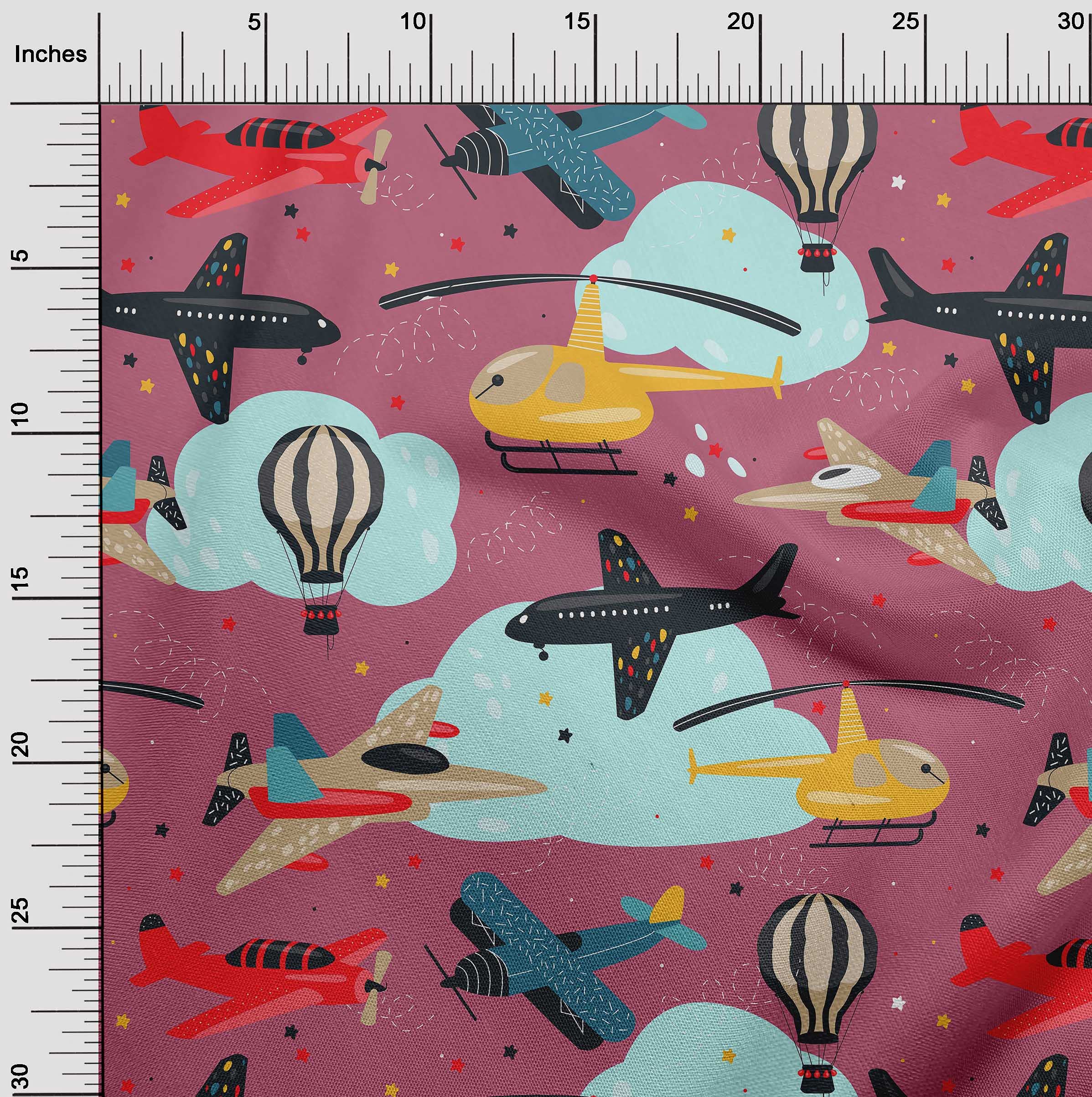 Premium Cotton Silk Blend Pink Fabric for Airplane Nursery Kids Dresses - 42 Inch Wide by The Yard | Soft, Breathable Material for DIY Baby Clothes, Quilting & Home Decor